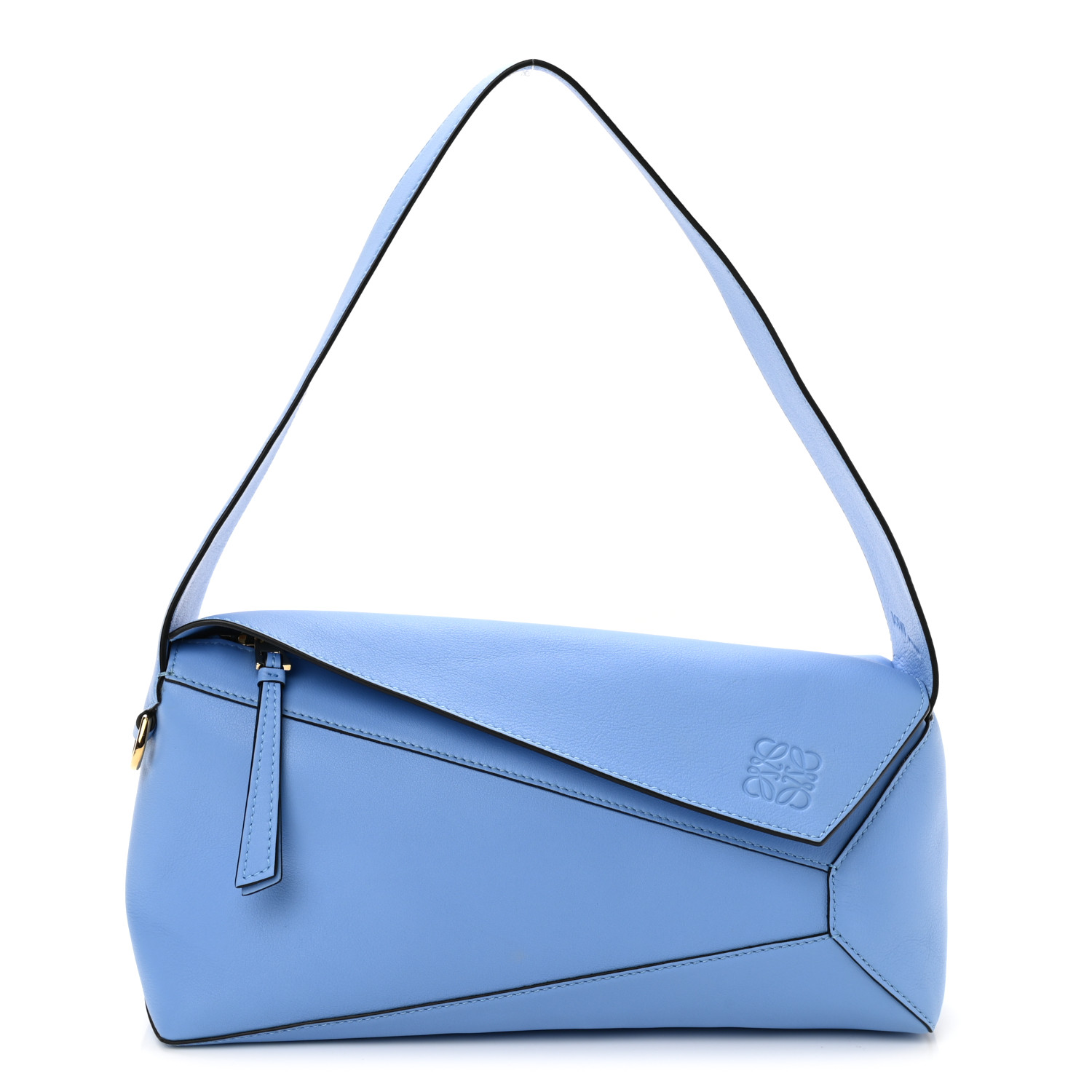 LOEWE Calfskin Puzzle Hobo Celestine Blue 1162889 | FASHIONPHILE