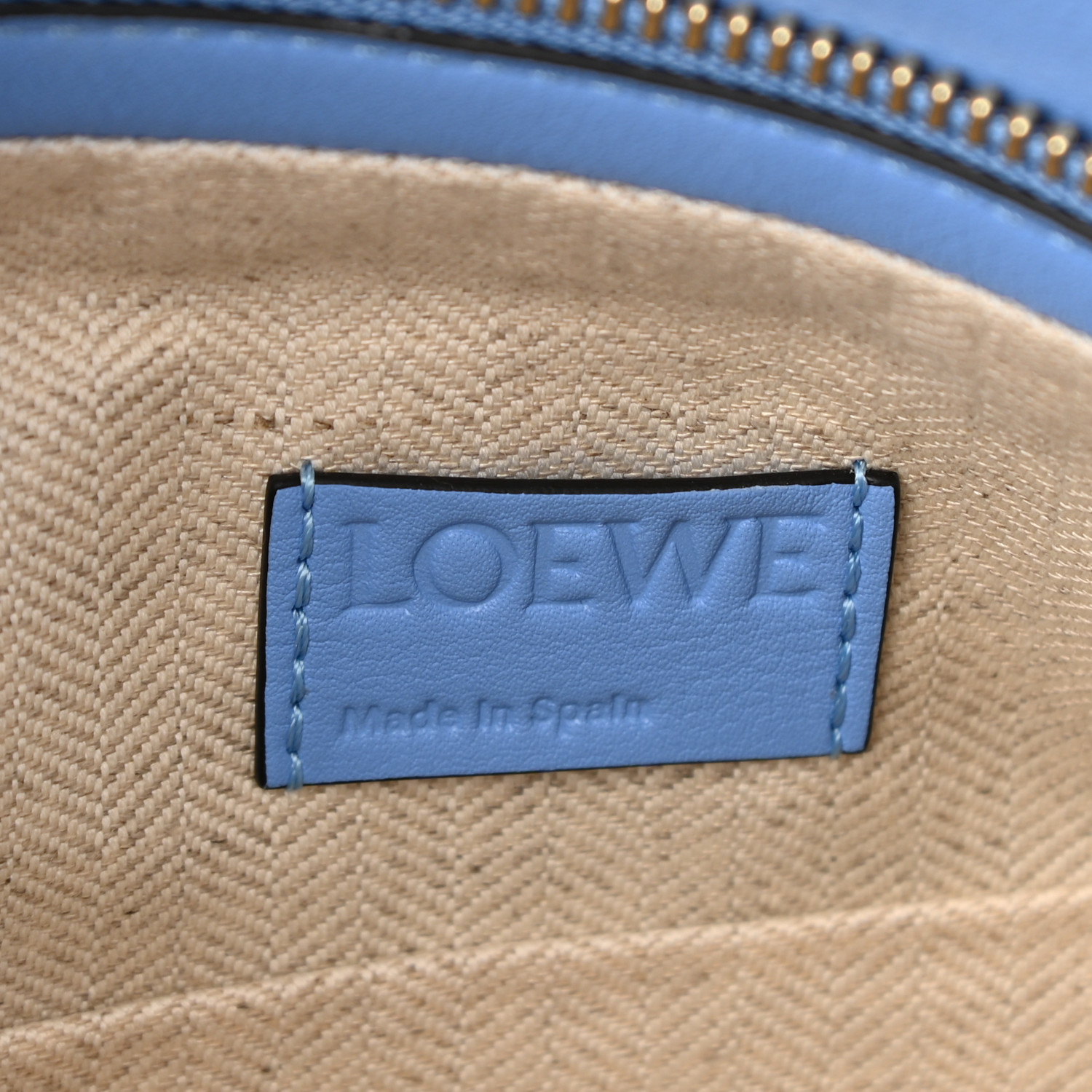 LOEWE セール★ PUZZLE RELAXED FIT HOODIE★BLUE Medium Puzzle Fold tote in shiny calfskin Blue - LOEWE