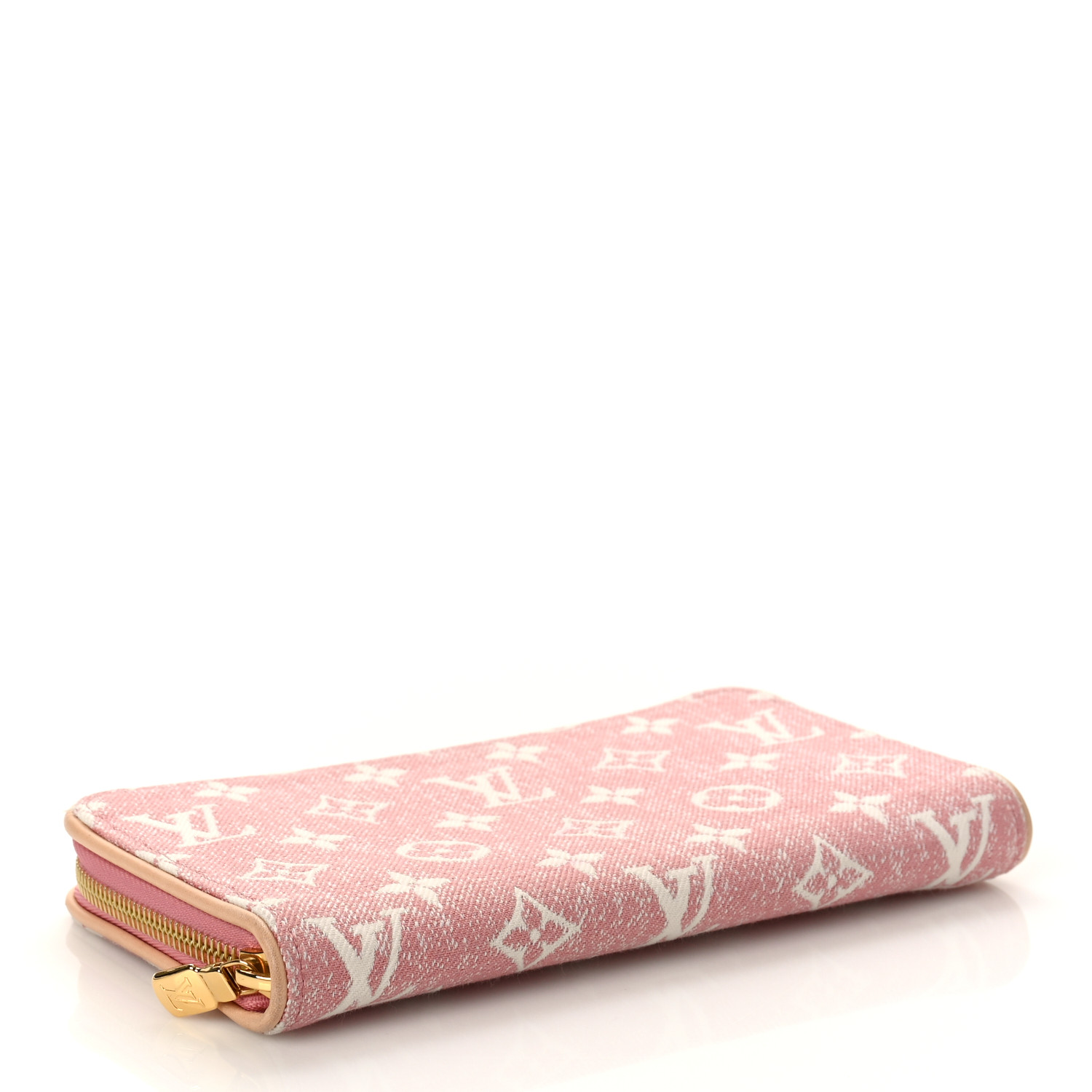 希少【Louis Vuitton】Zippy Wallet 長財布 Denim Jacquard Pink LOUIS VUITTON Denim Monogram Jacquard Zippy Wallet Pink