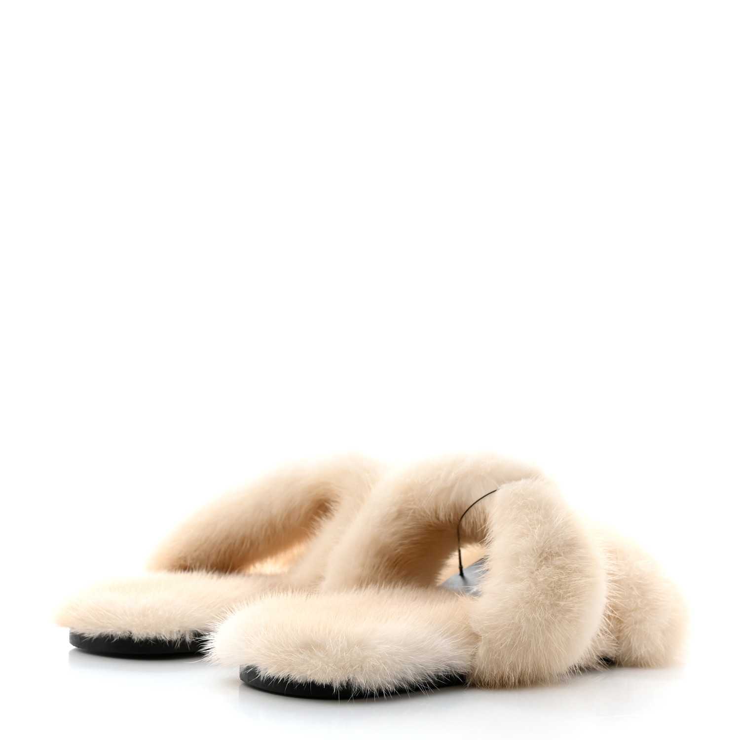 サンダル SAINT LAURENT Ivory Shearling Bleach Slippers Saint Laurent Ivory Shearling Bleach Slippers | italist