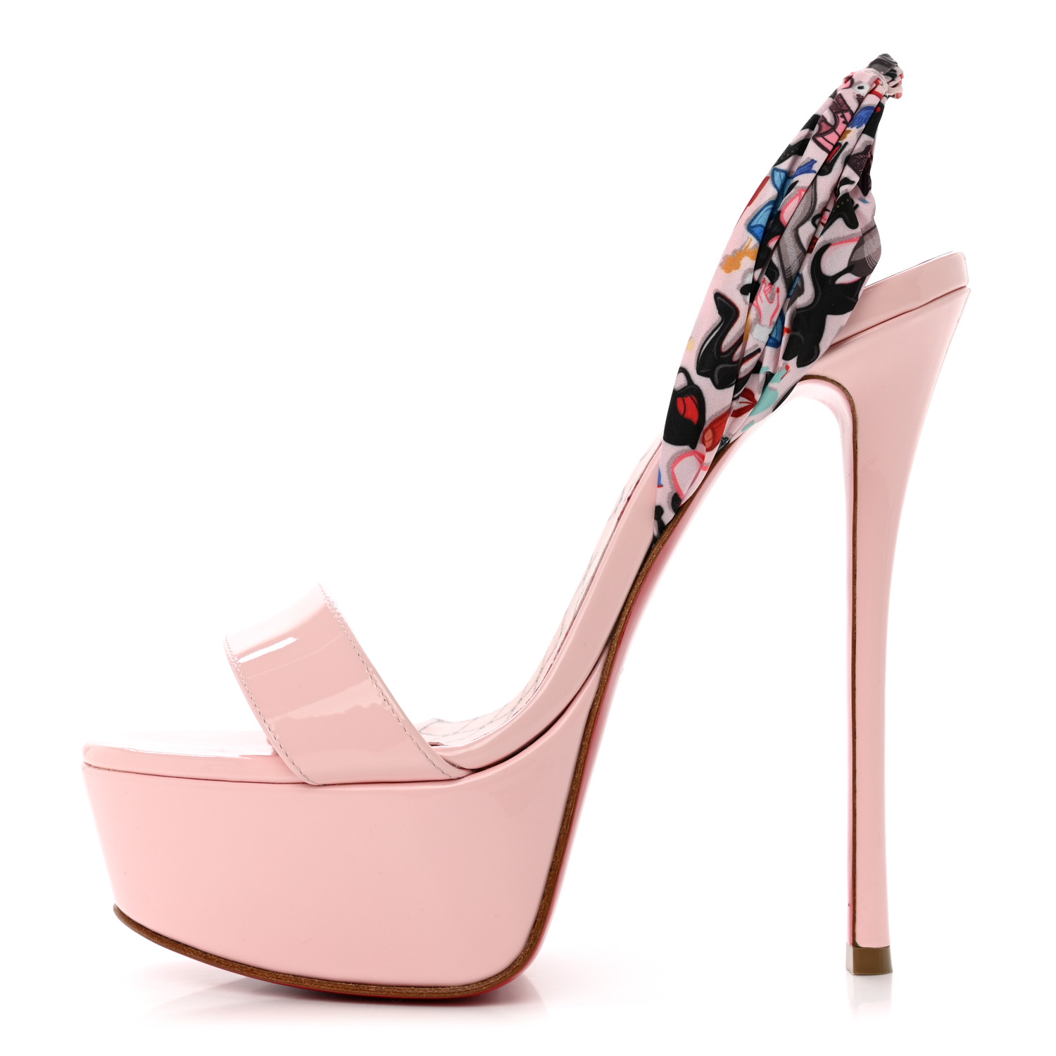 CHRISTIAN LOUBOUTIN Patent Bored Lin Resille Fetish Du