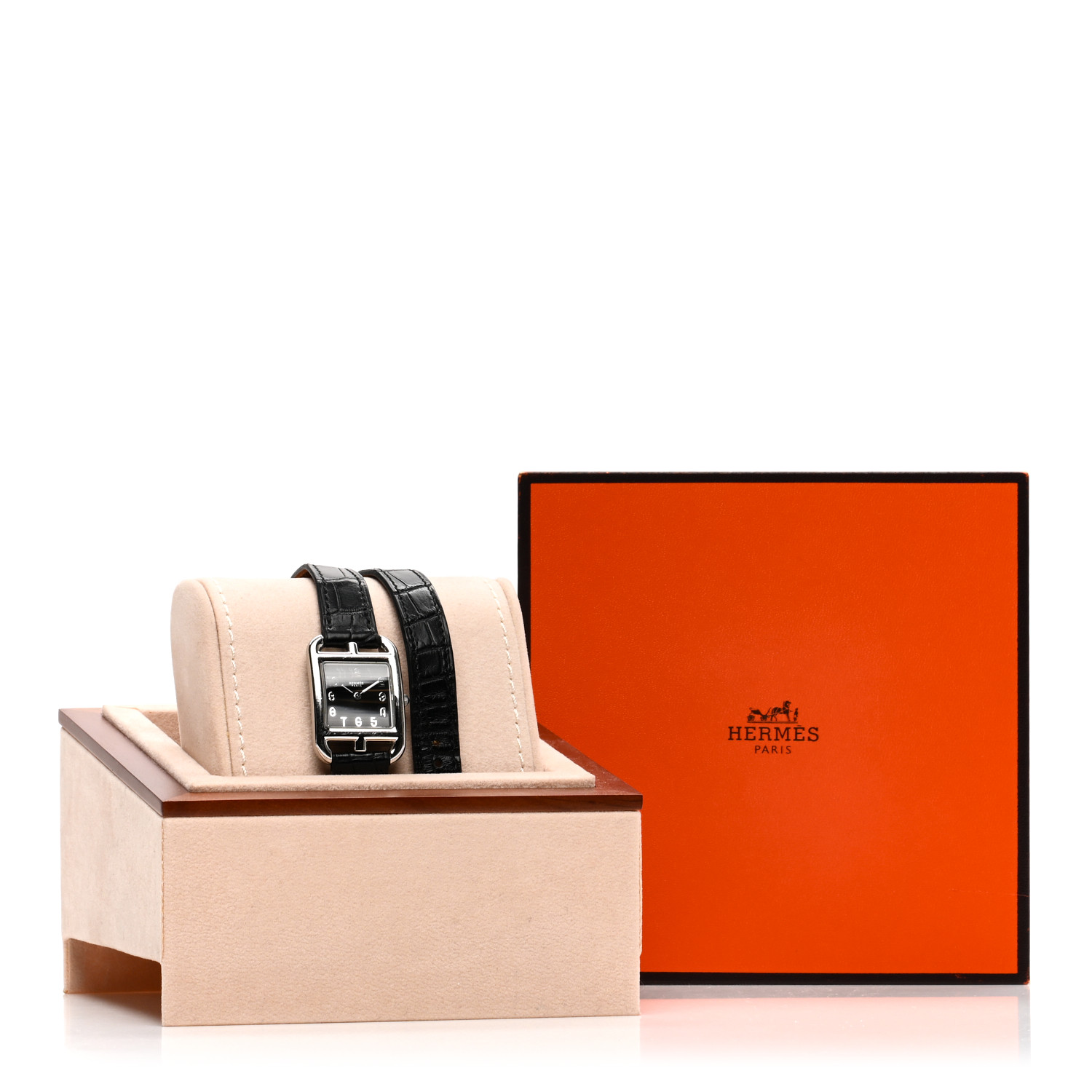 エルメス 36 HERMES(エルメス) / サンダル/36/BLK/レザー/ヴォーリズ/ウッド