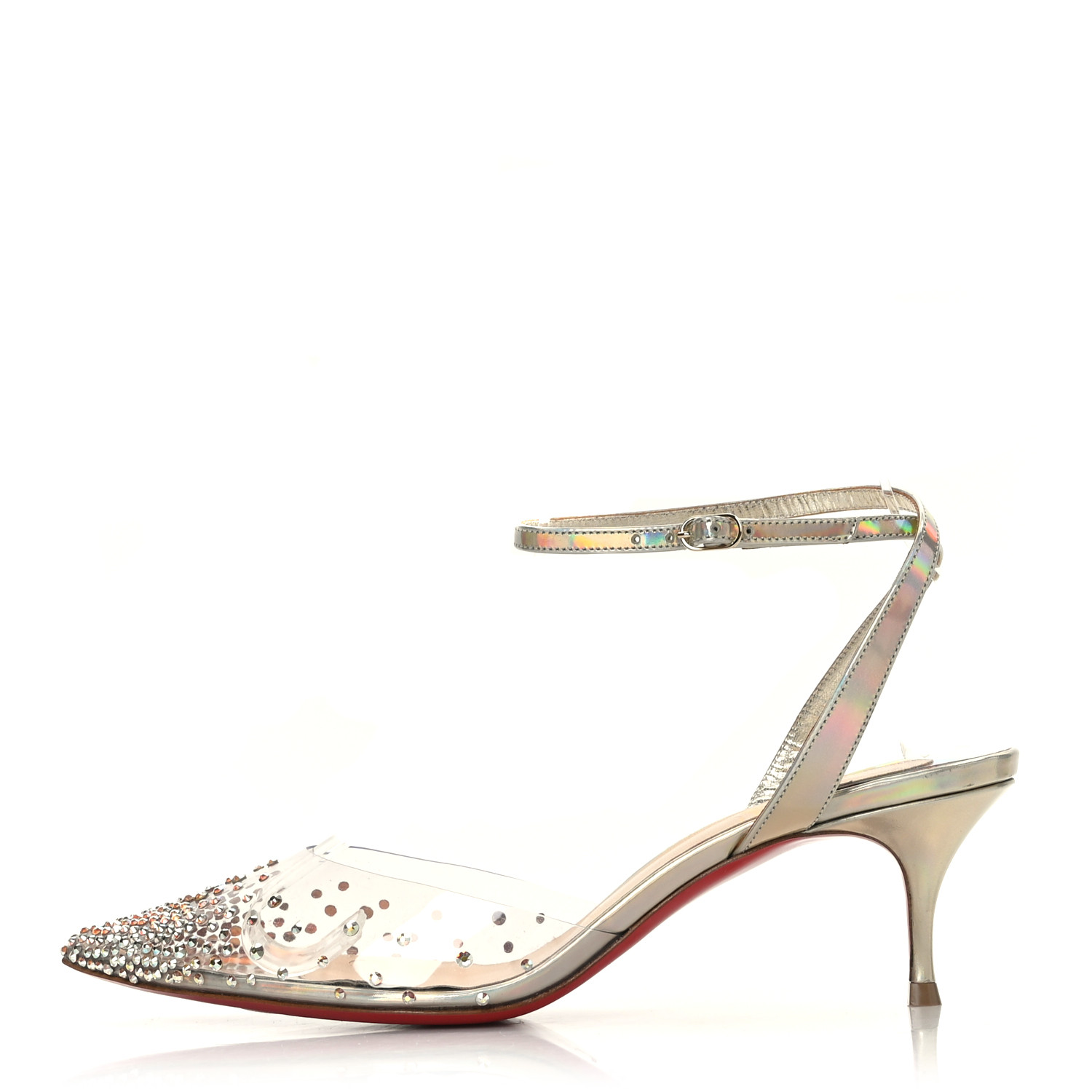 Christian Louboutin Spikaqueen 55 Crystal-embellished Pvc And