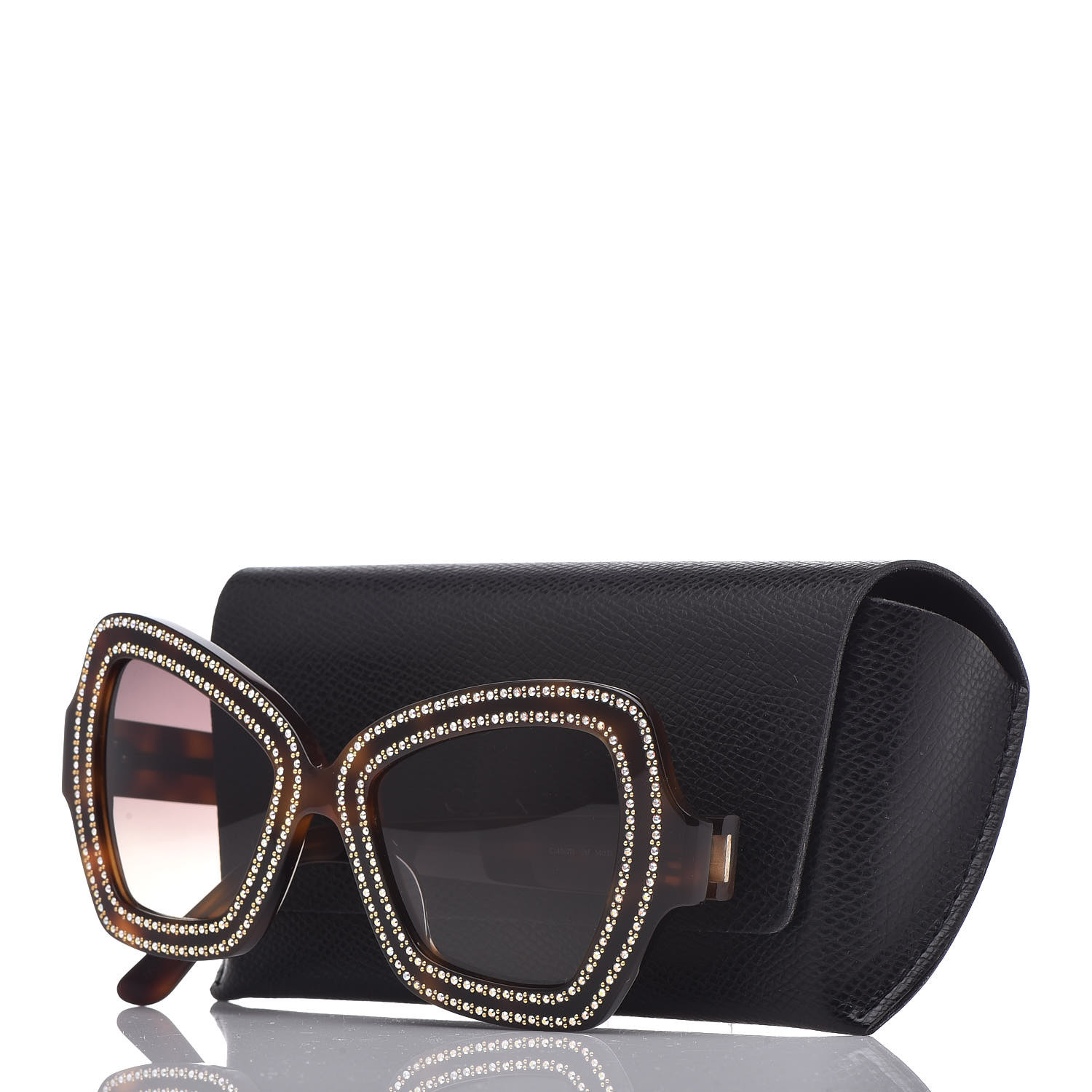 サングラス CELINE BUTTERFLY SUNGLASSES IN ACETATE AND CRYSTALS CELINE Acetate Crystal Butterfly Sunglasses CL 4067IS Dark
