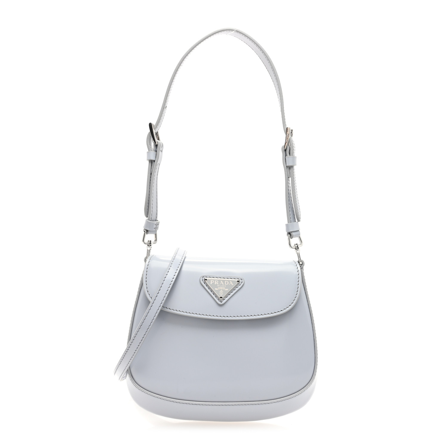 PRADA Spazzolato Mini Cleo Flap Adjustable Strap Shoulder