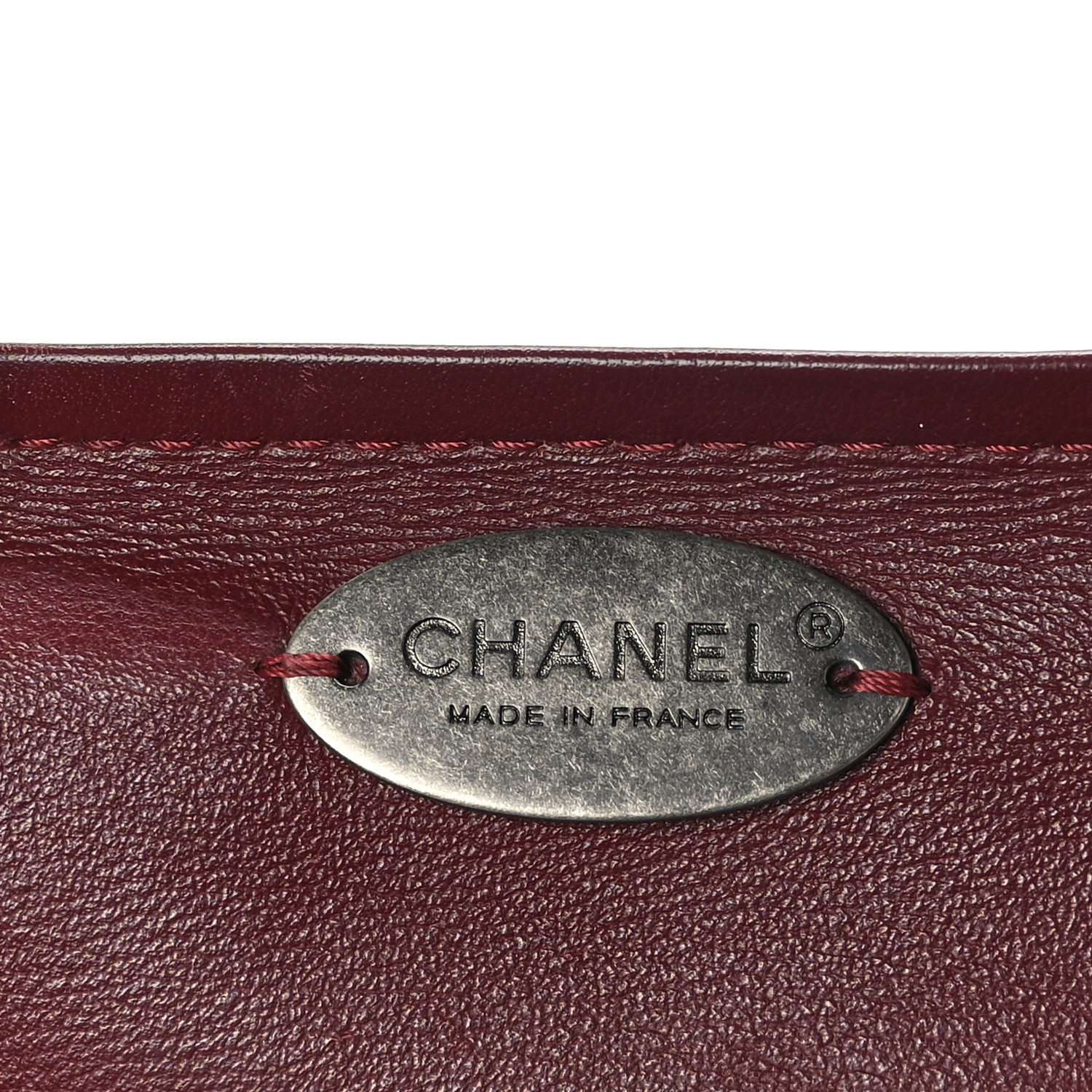 CHANEL Bullskin Stitched Bi-Color Large Shopping Tote Black