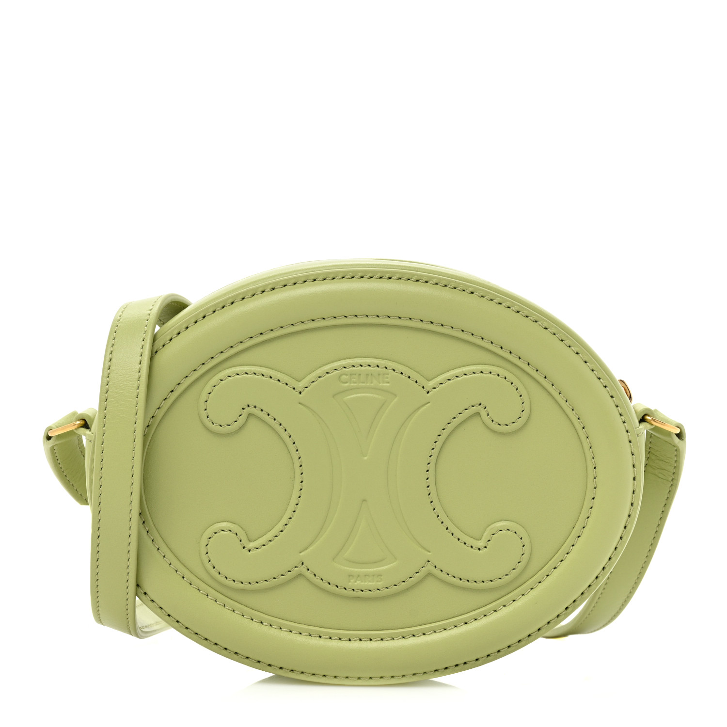 ショルダーバッグ・ポシェット CELINE | OVAL BAG CUIR TRIOMPHE IN SMOOTH CALFSKIN CELINE Smooth Calfskin Cuir Triomphe Oval Bag Tan 1083323