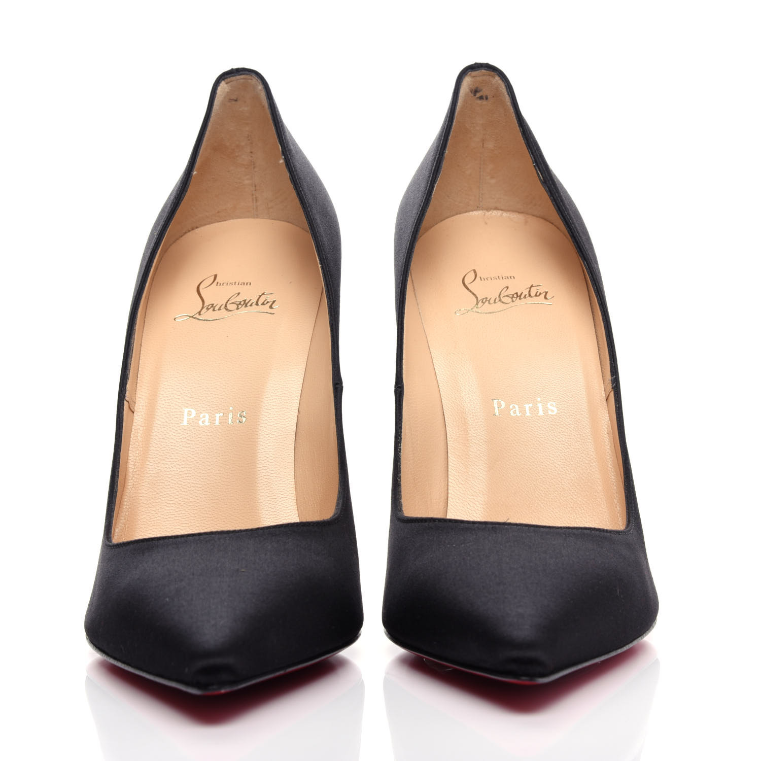 【未使用】Louboutin DECOLLETE 554 (35.5) CHRISTIAN LOUBOUTIN Satin Decollete 554 100 Pumps 39.5 Black
