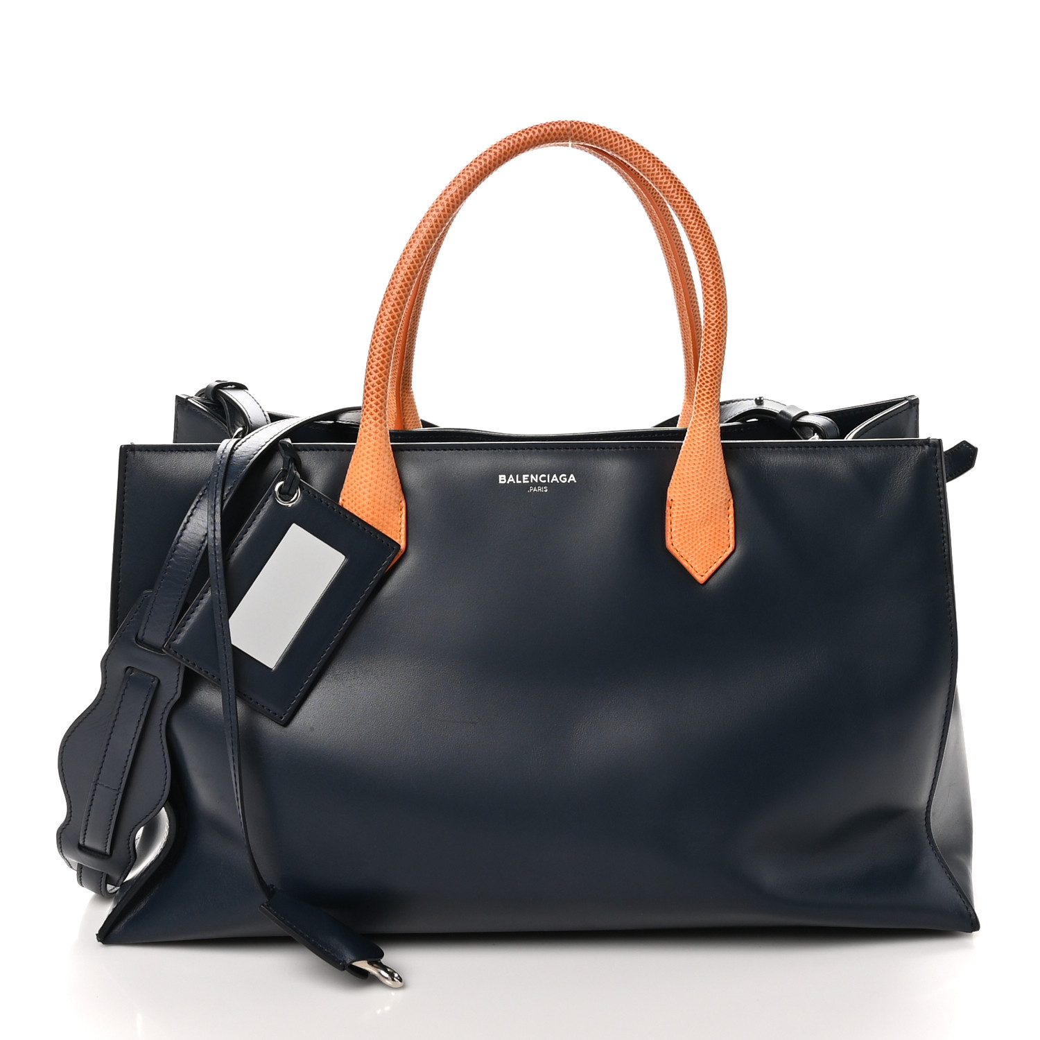 BALENCIAGA ブラックレザーバッグ バレンシアガ トートバッグ レディース ブランド BALENCIAGA