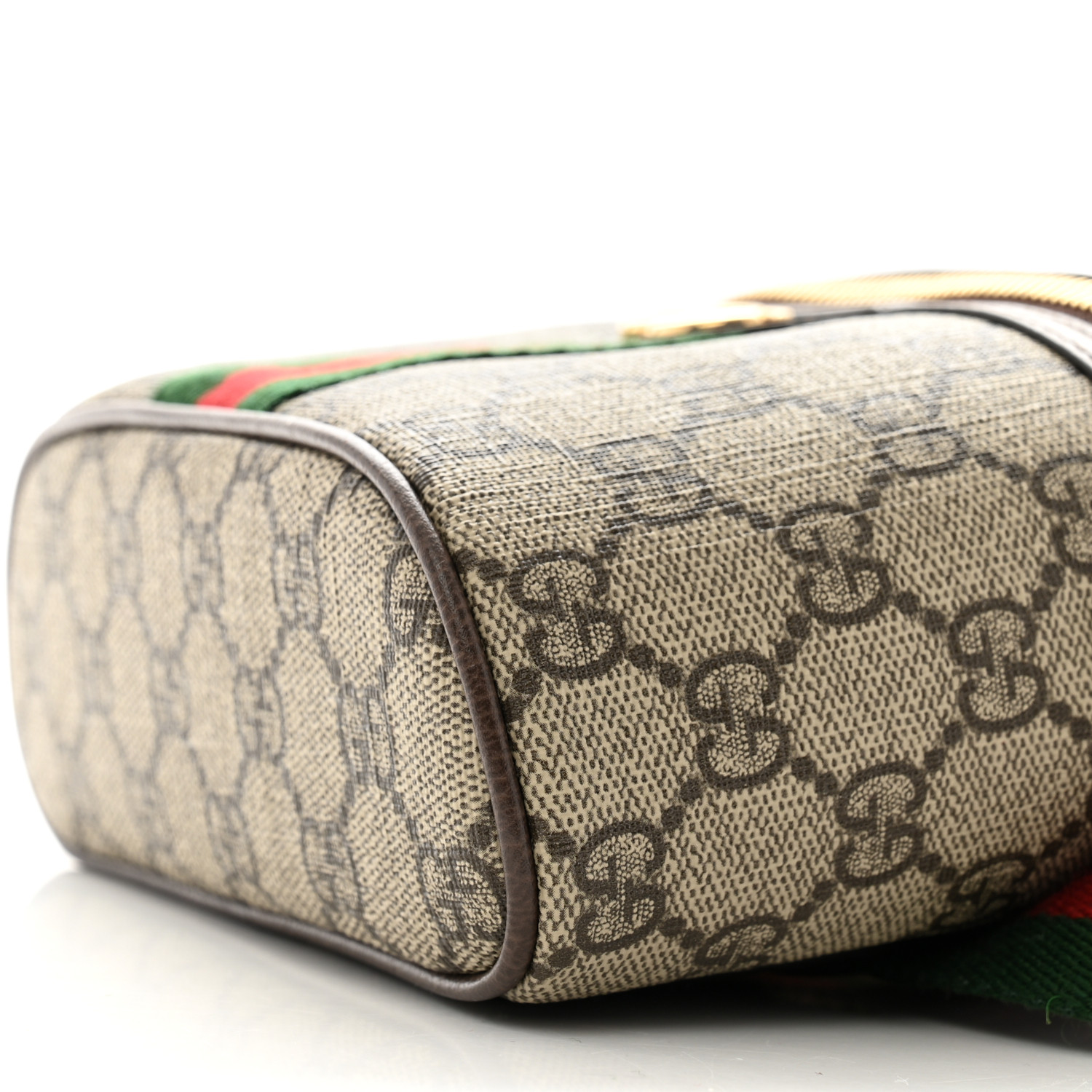 【GUCCI】 ebony canvas and leather gg ophidia （関税送料込） Ophidia GG Small Handbag Beige & Ebony Supreme Canvas