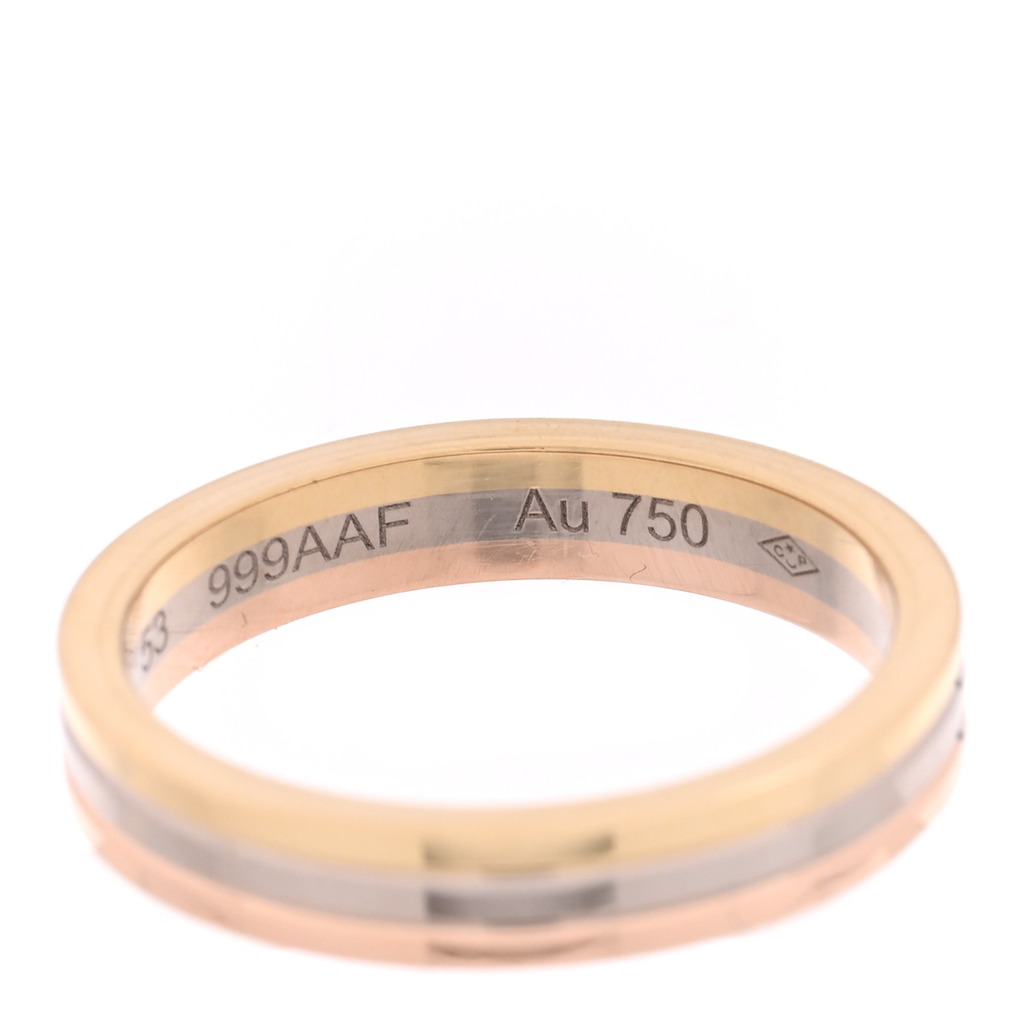 CARTIER 18K Pink White Yellow Gold 3.5mm Vendome Louis