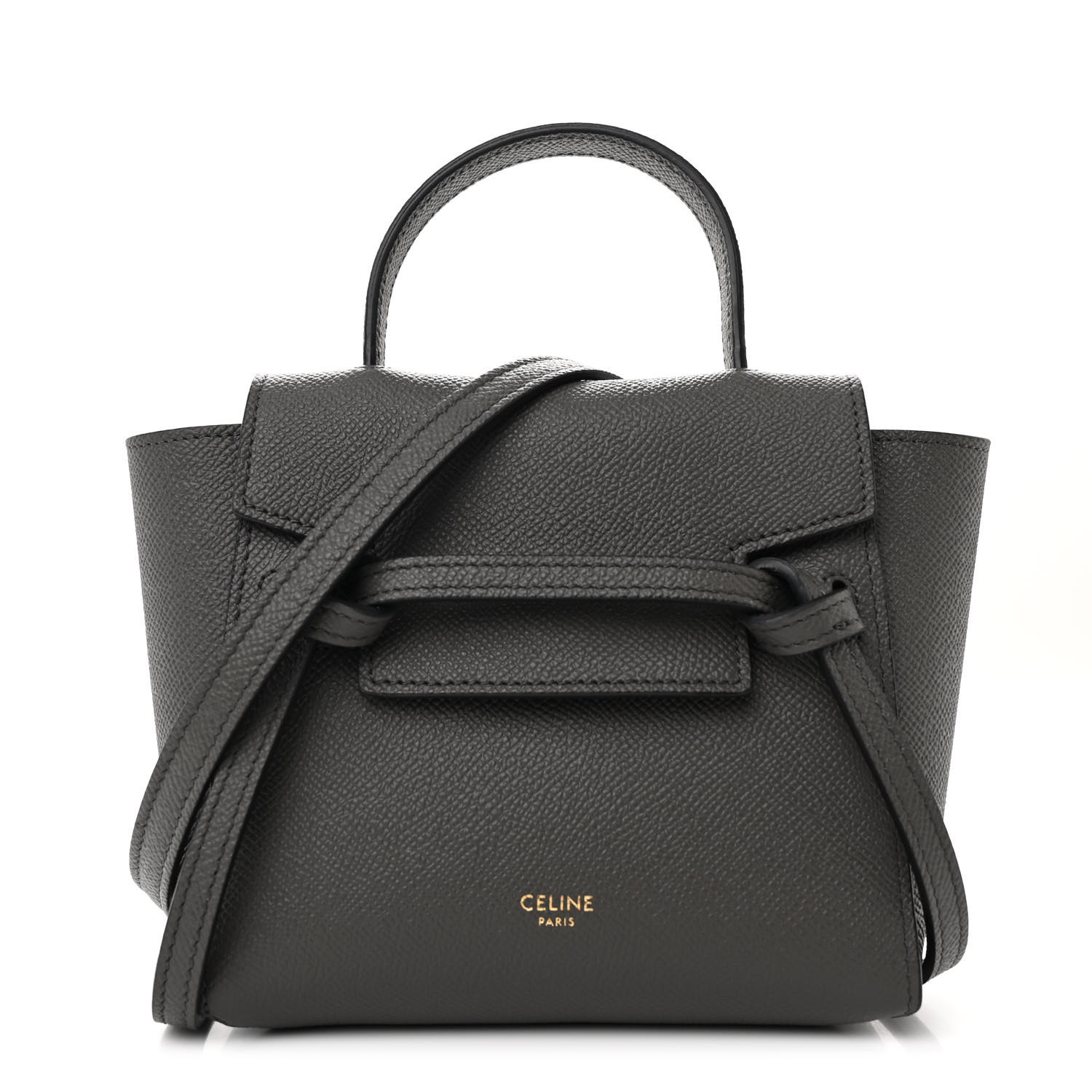CELINE ベルトバッグ pico グレー セリーヌ / CELINE ベルトバッグ ピコ 2WAY グレー/ゴールド金具