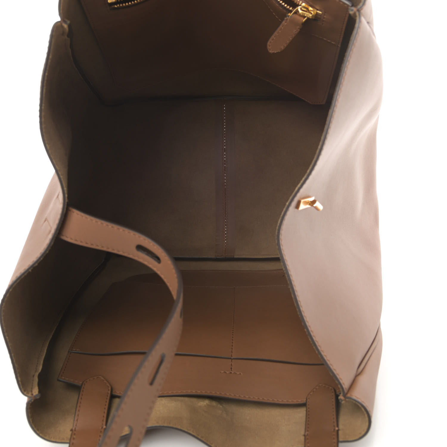 TOM FORD Calfskin Medium Hollywood T Twist Tote Taupe