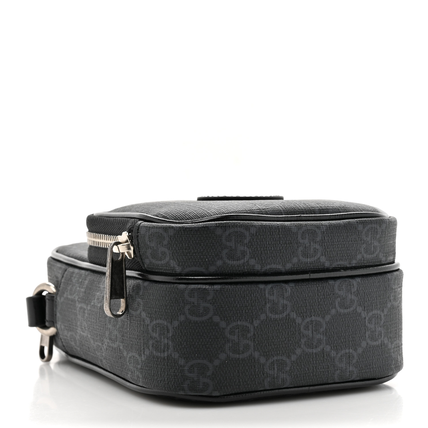 バッグ 865 vintage gucci gg shoulder bag black Gucci Black GG Canvas Bamboo Shoulder Bag – Rediscover Vintage