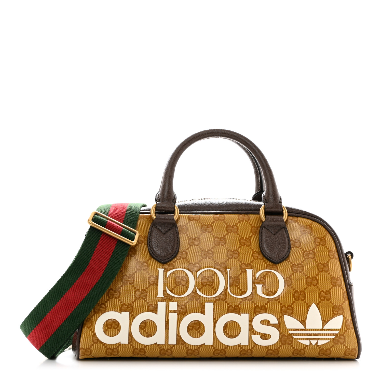 【GUCCI × adidas】イクルーカラー レザーミュール EU36.5 限定 Gucci x Adidas GG pattern Leather x fabric Sandals EU38