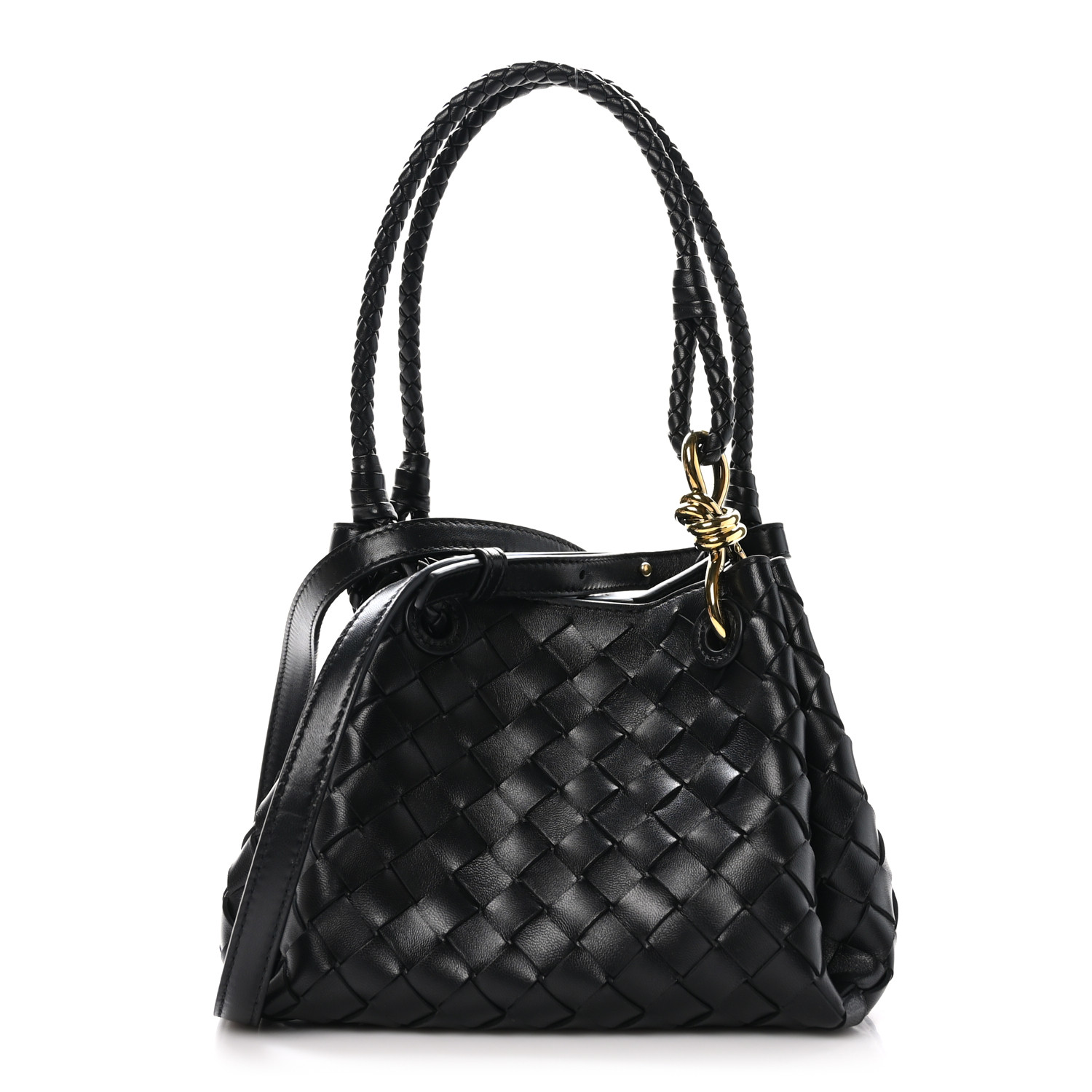 【関税&送料込】Bottega Veneta Black Leather Small Parachute BOTTEGA VENETA Nappa Intrecciato Small Parachute Shoulder