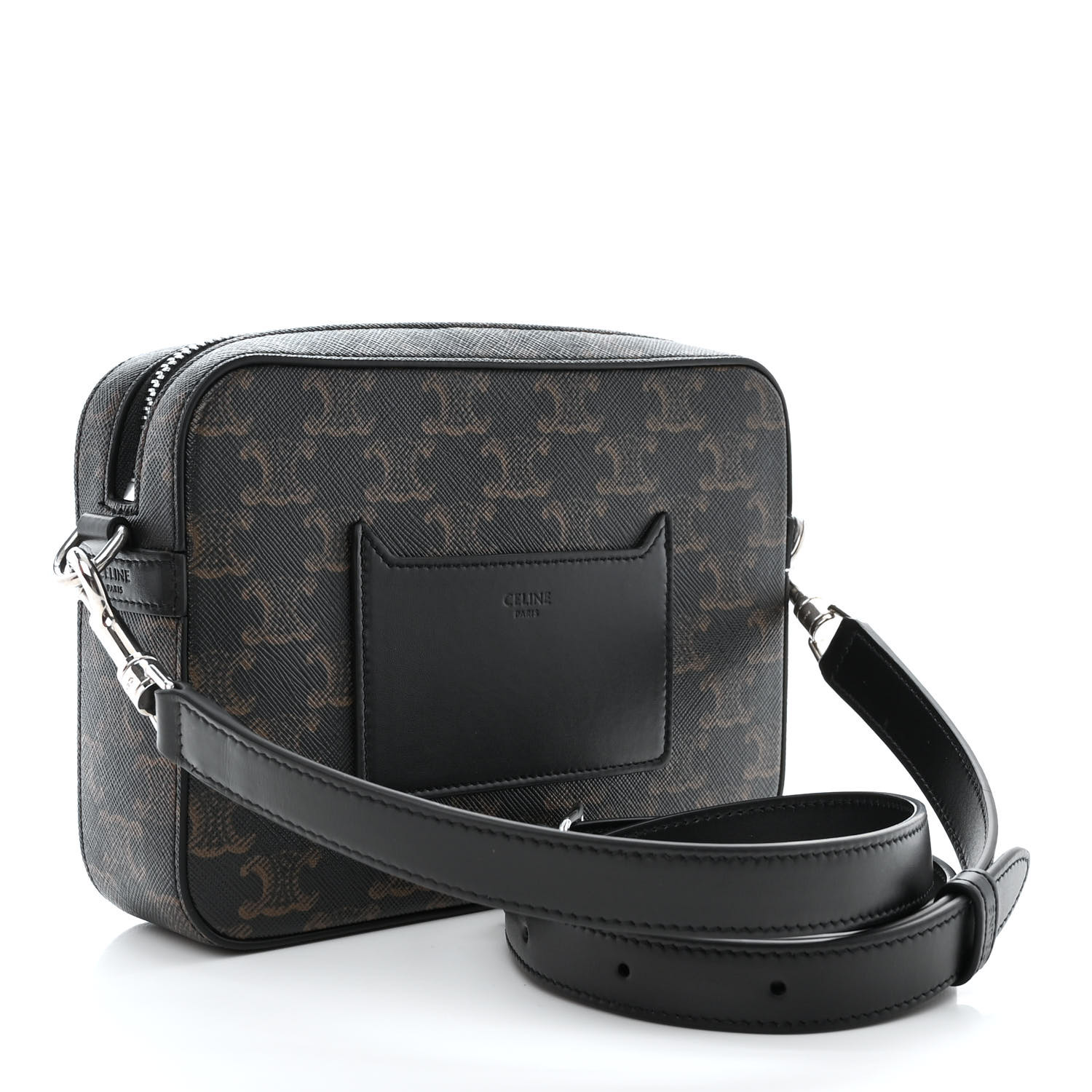 CELINE｜ (SMALL MESSENGER in TRIOMPHE CANVAS AND CALFSKI CELINE 1500$ Small Messenger Bag - Triomphe Canvas