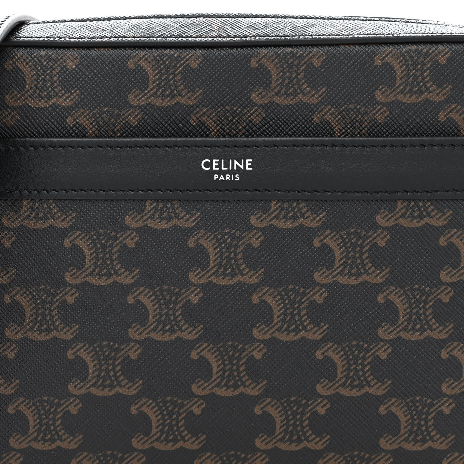 CELINE Triomphe Canvas Small Messenger Bag Black 1401518