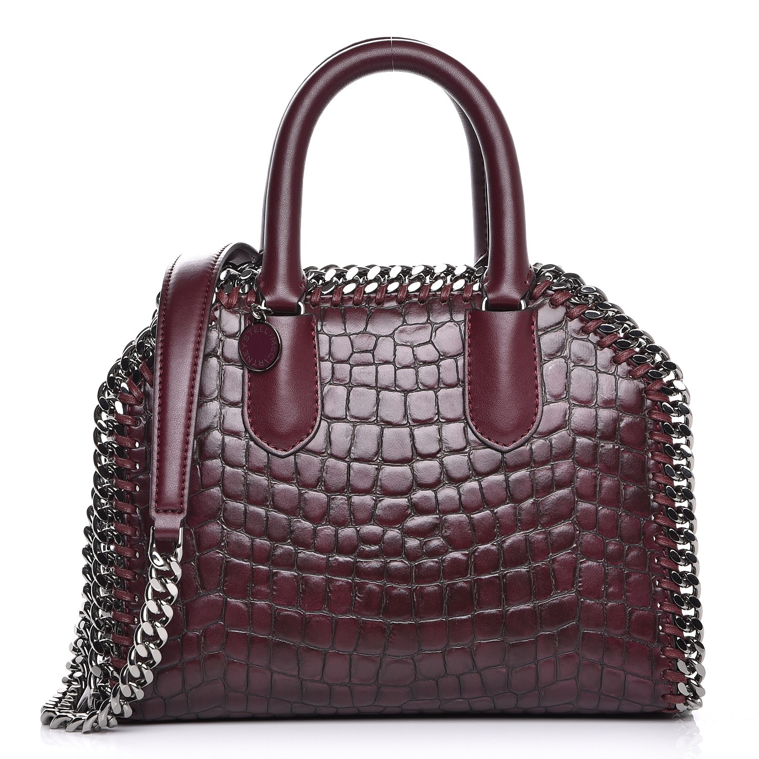 トートバッグ Stella Mccartney Burgundy Rhinestone-Embellished Bag With Stella Mccartney Burgundy Rhinestone-Embellished Bag With