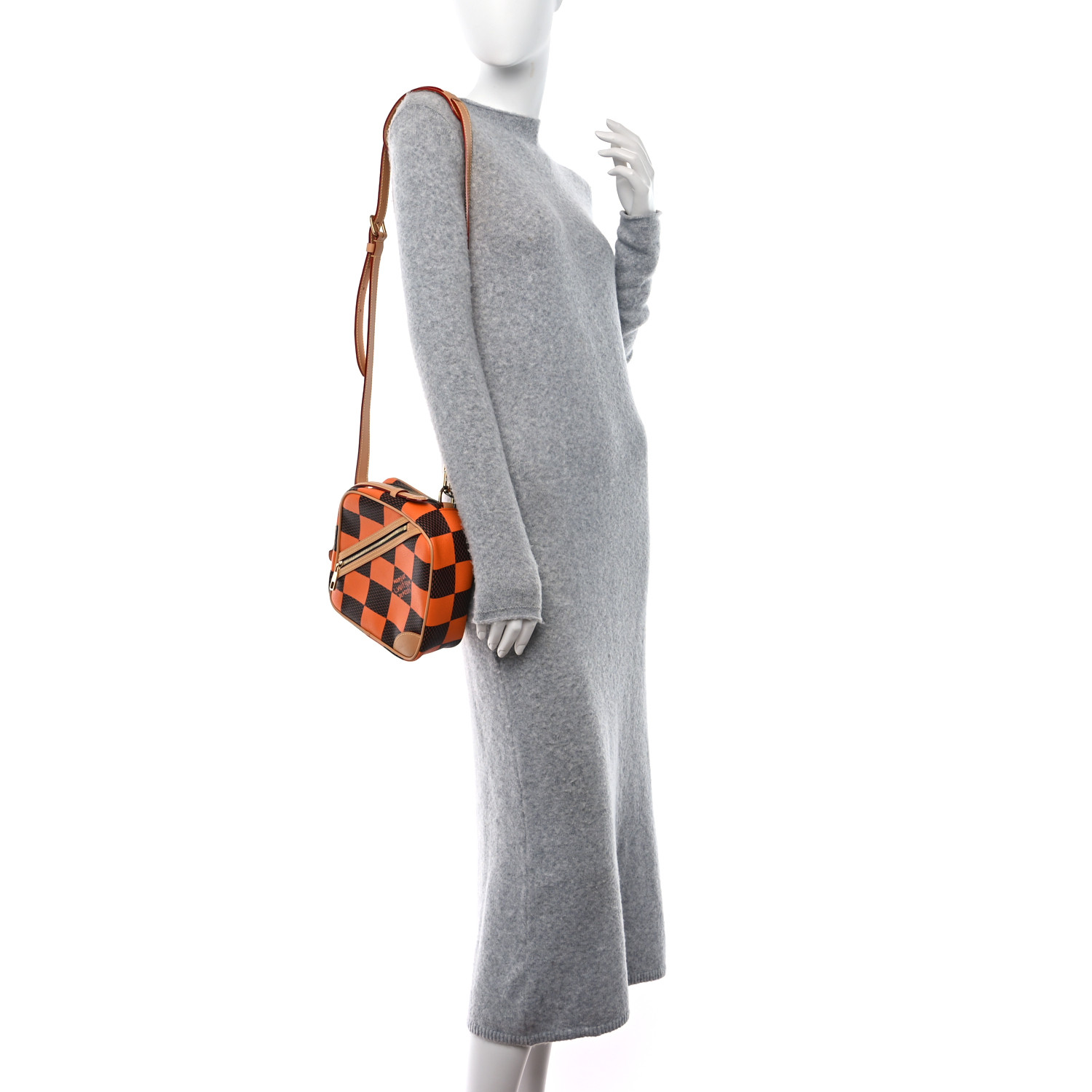 LOUIS VUITTON Damier Pop Chess Messenger Orange 1464109