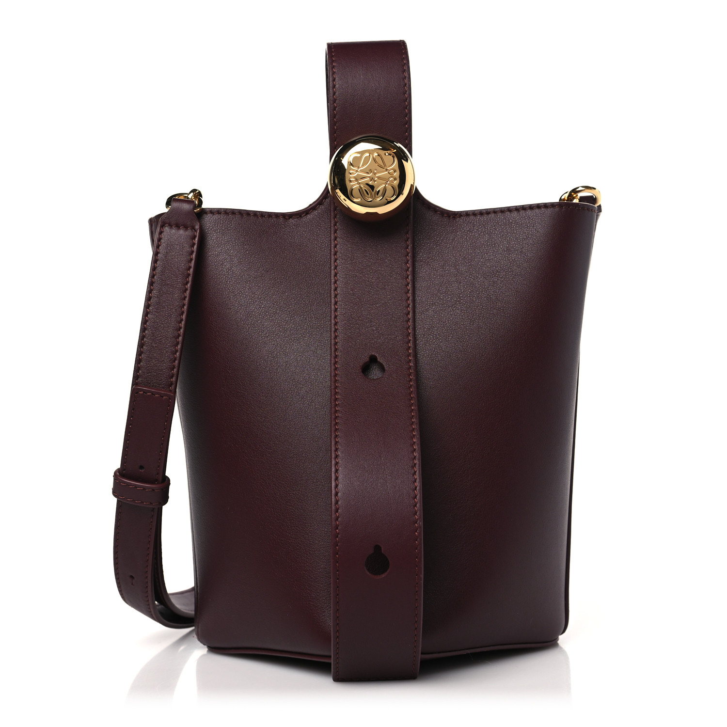 【関税&送料込】Loewe Red Leather Mini Pebble Bucket Bag 23969597_54255065_600.jpg