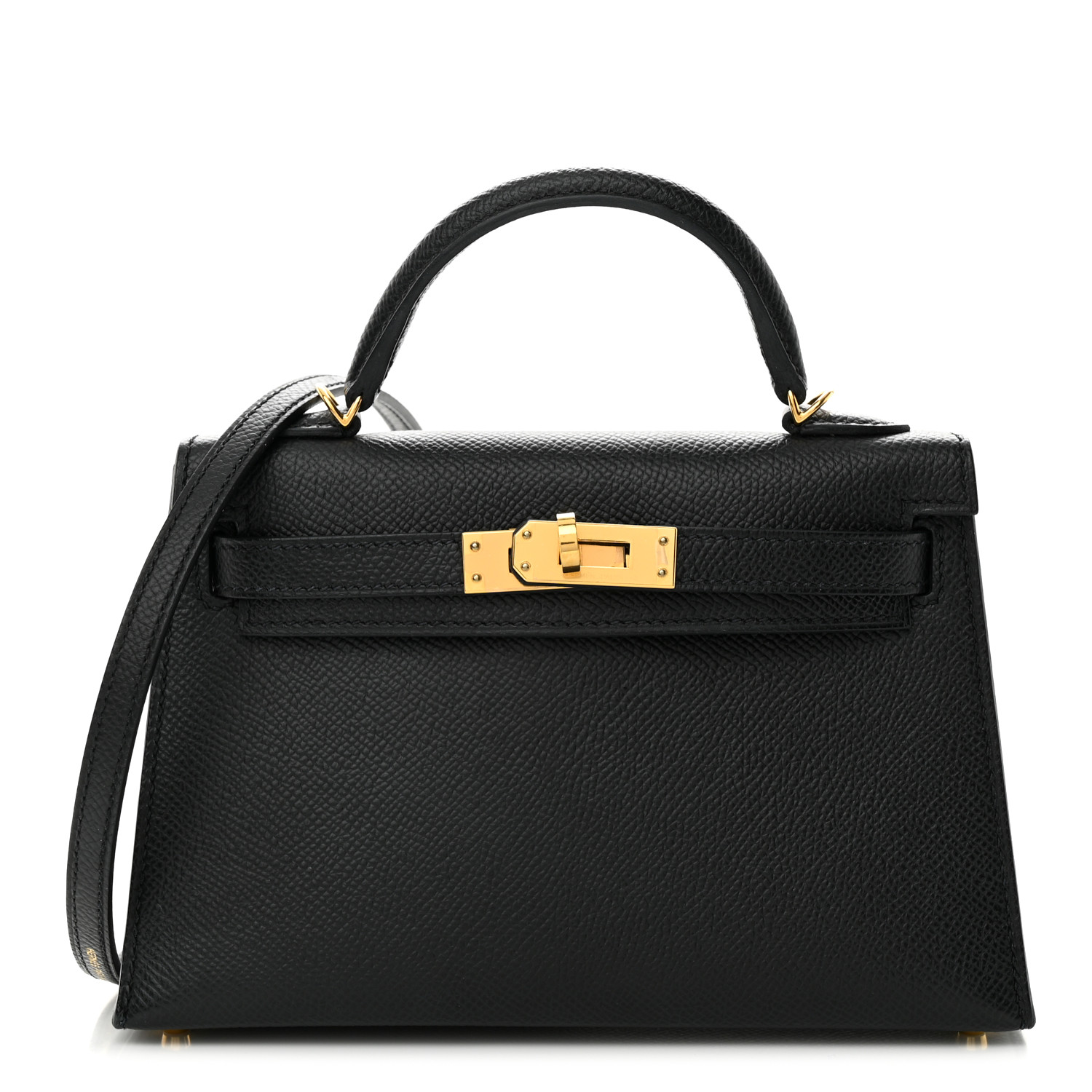 HERMES Epsom Mini Kelly Sellier 20 Black 1464510 | FASHIONPHILE