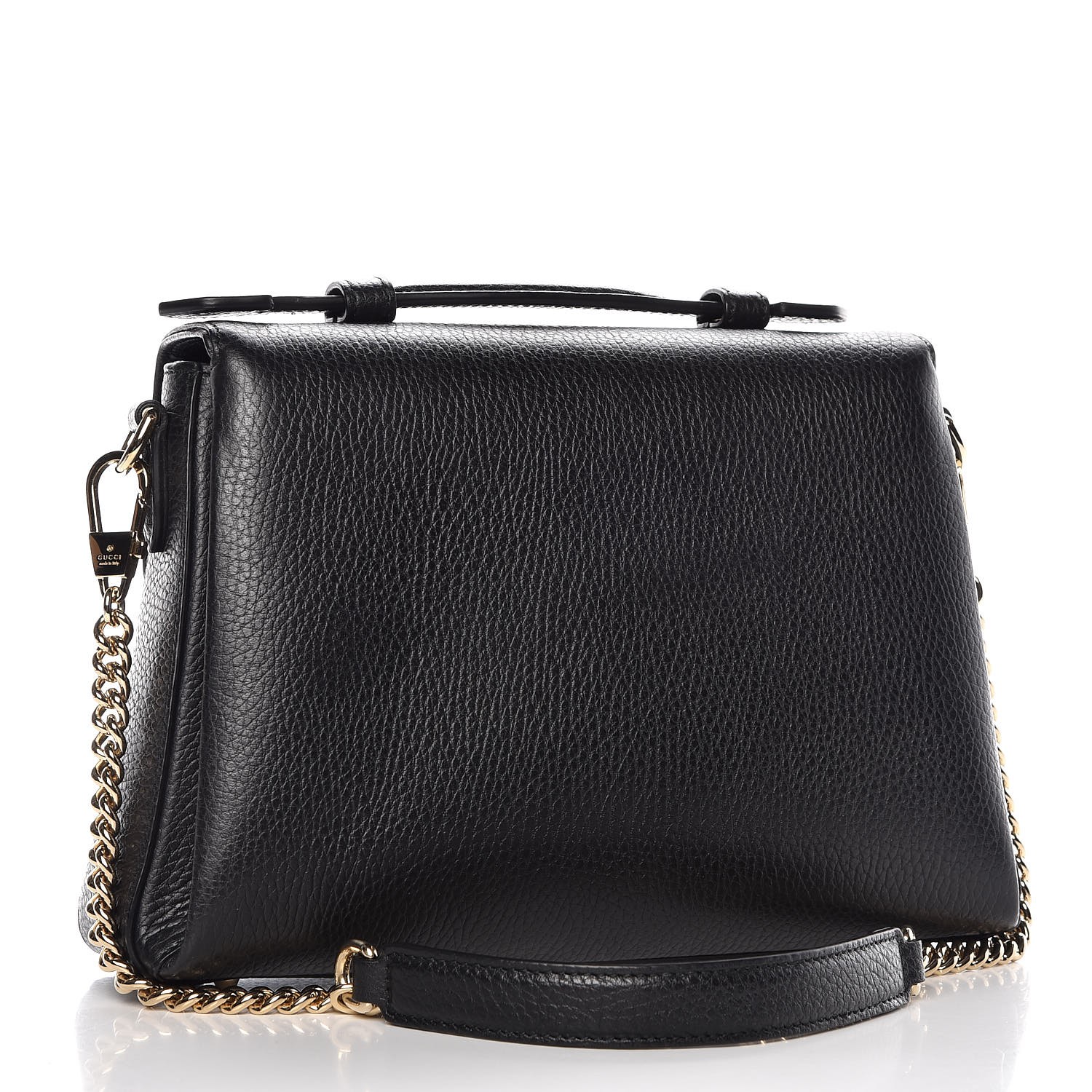 GUCCI Dollar Calfskin Interlocking G Top Handle Shoulder Bag