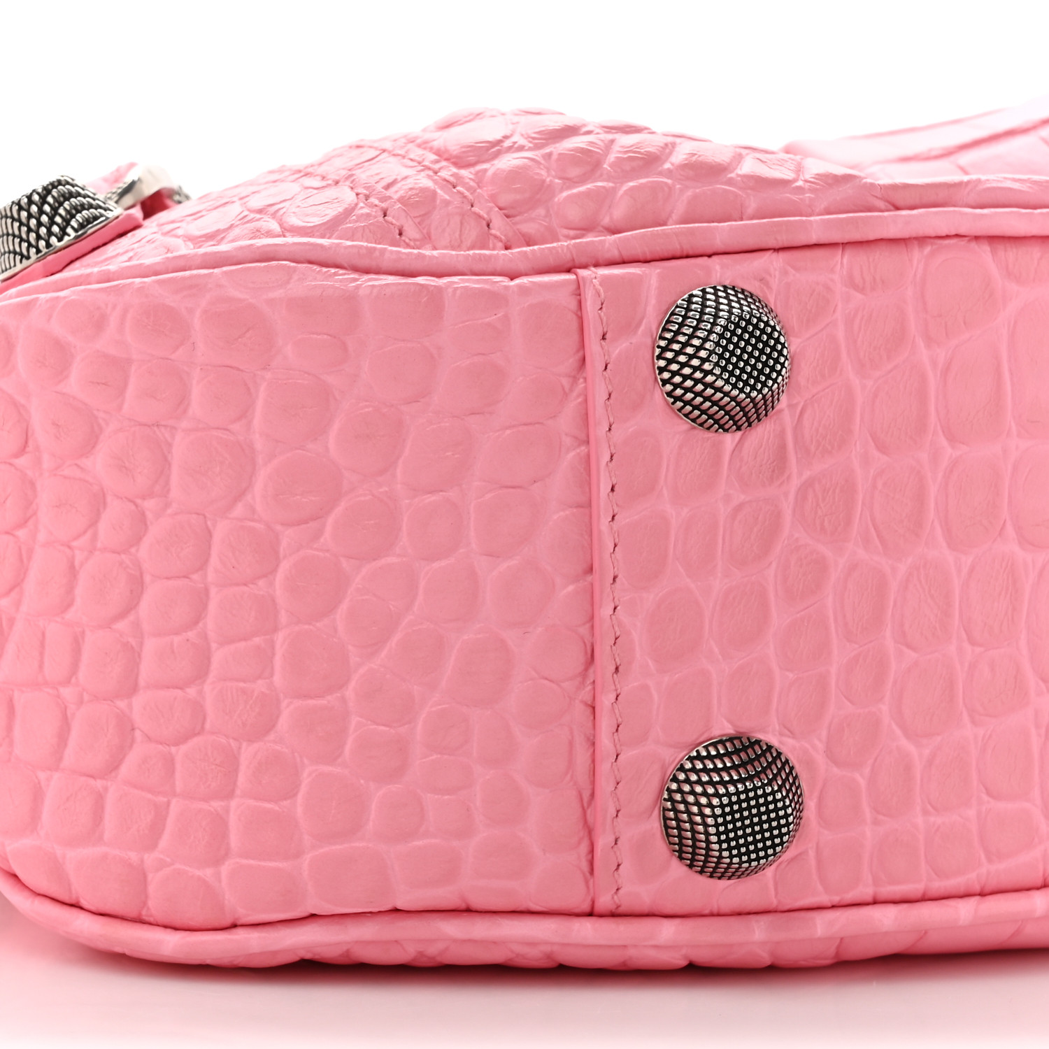 BALENCIAGA Extra Supple Calfskin Crocodile Embossed Small Le
