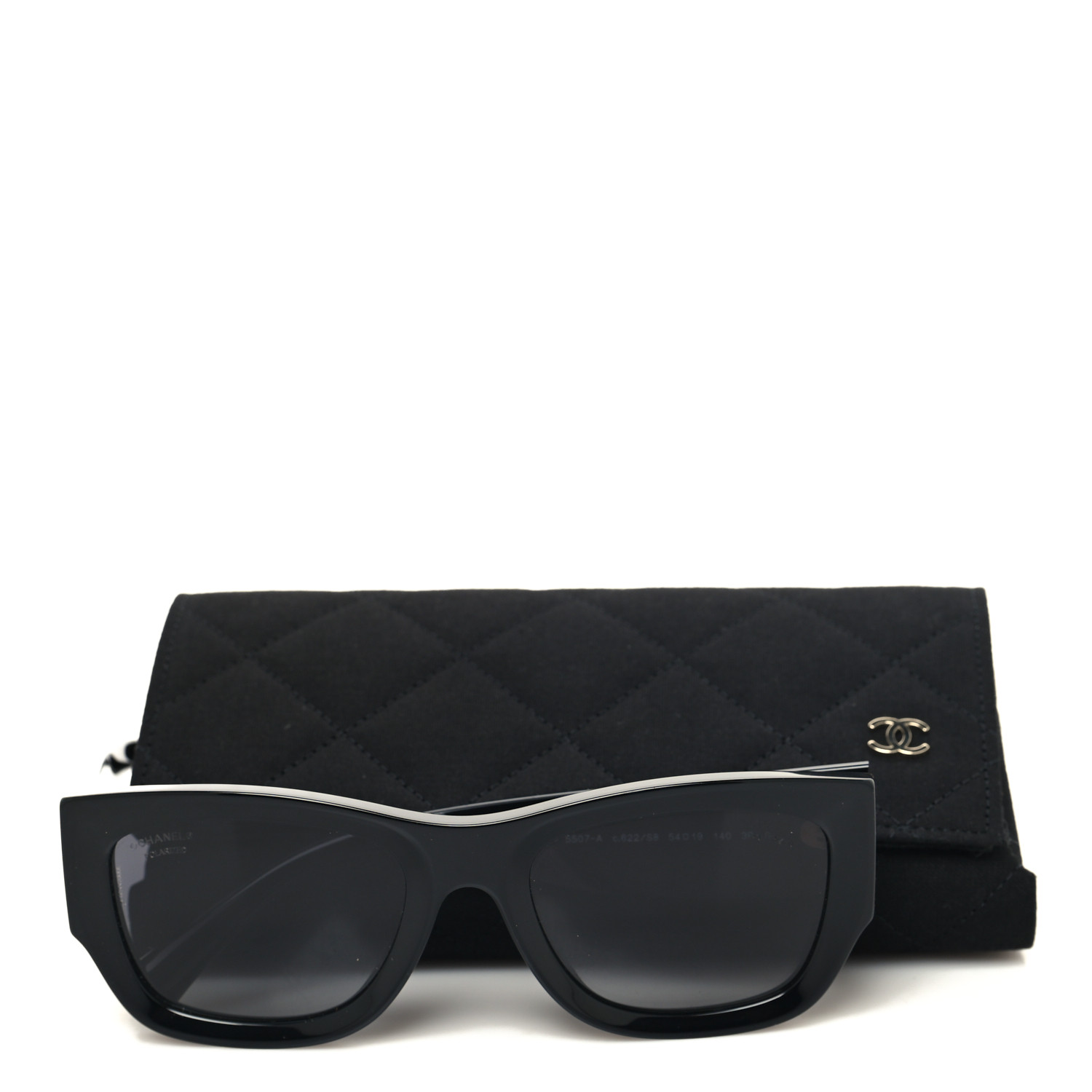 CHANEL サングラス 5507-A シャネル BLACK CHANEL Acetate Rectangle Sunglasses 5507-A Black 1448935
