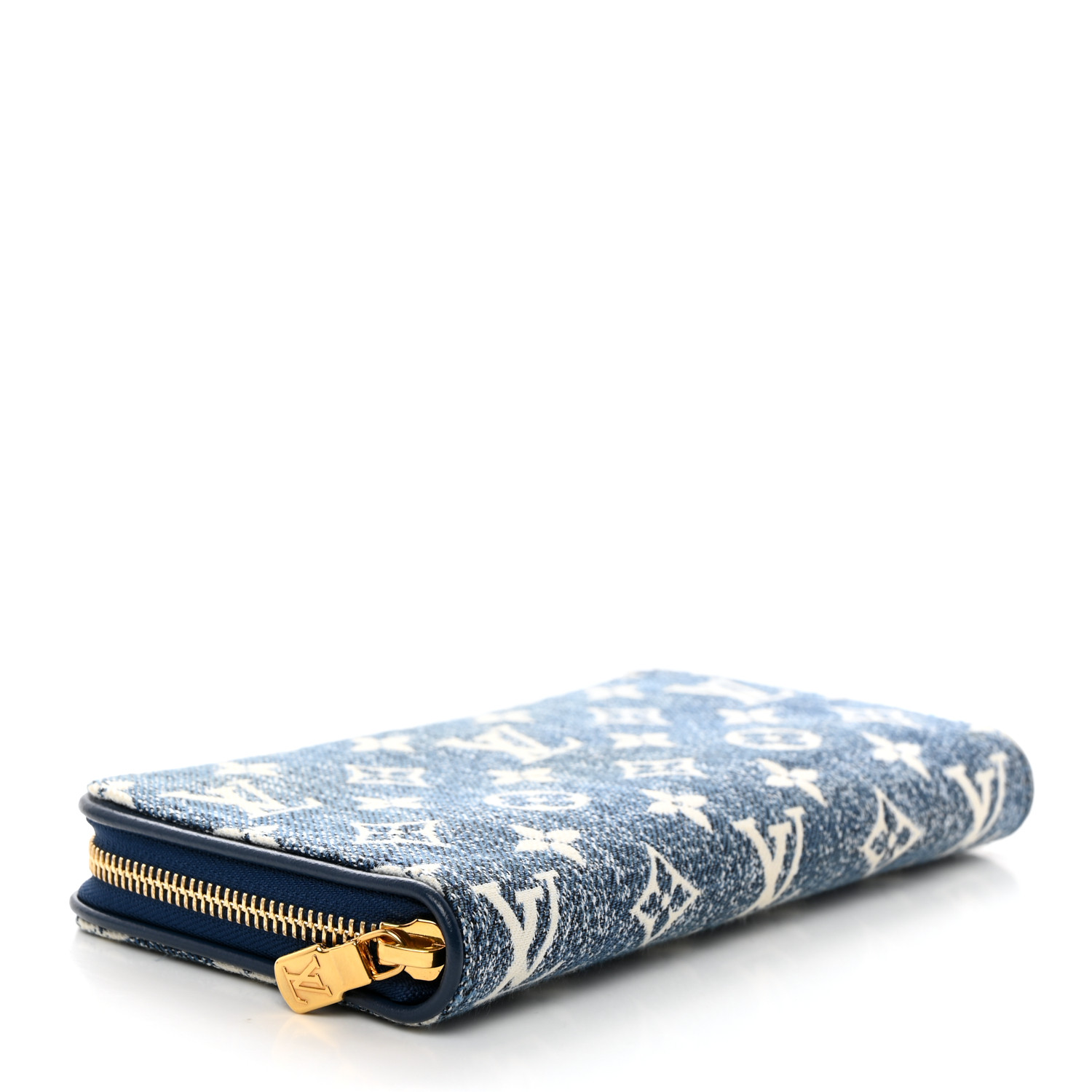 LOUIS VUITTON Denim Monogram Jacquard Zippy Wallet Blue