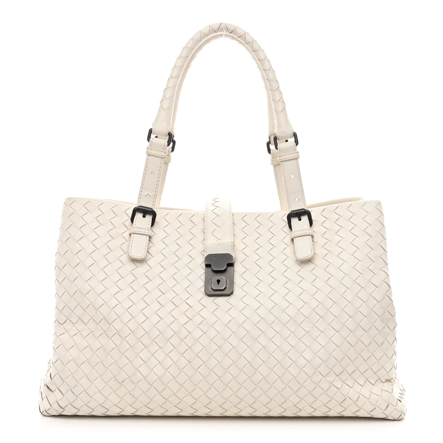 【BOTTEGA VENETA 】INTRECCIATO NEW ROMA TOTE BAG Bottega Veneta Iron Intrecciato Nappa Leather Roma Tote Bag