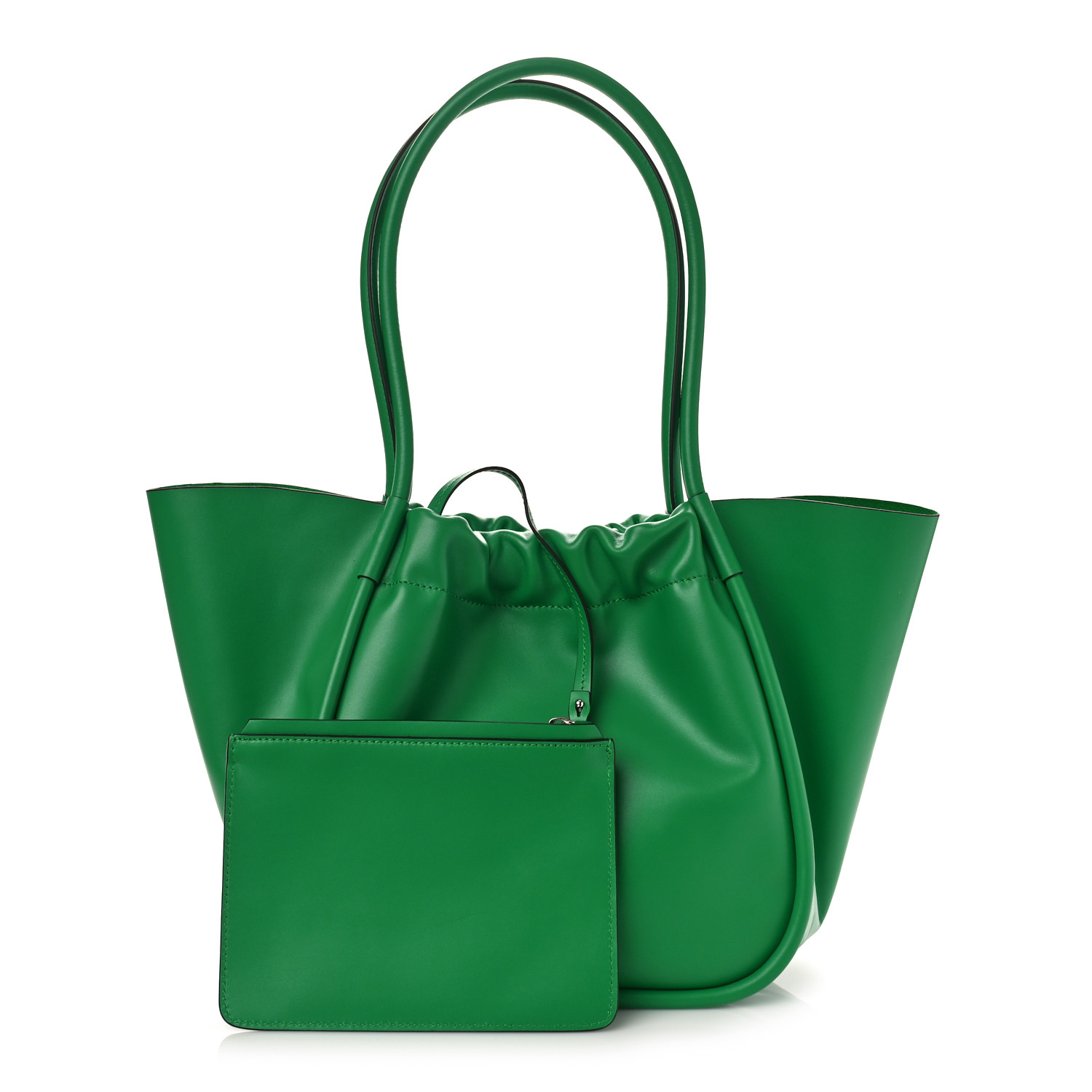 PROENZA SCHOULER Calfskin XL Ruched Tote Green 1424246