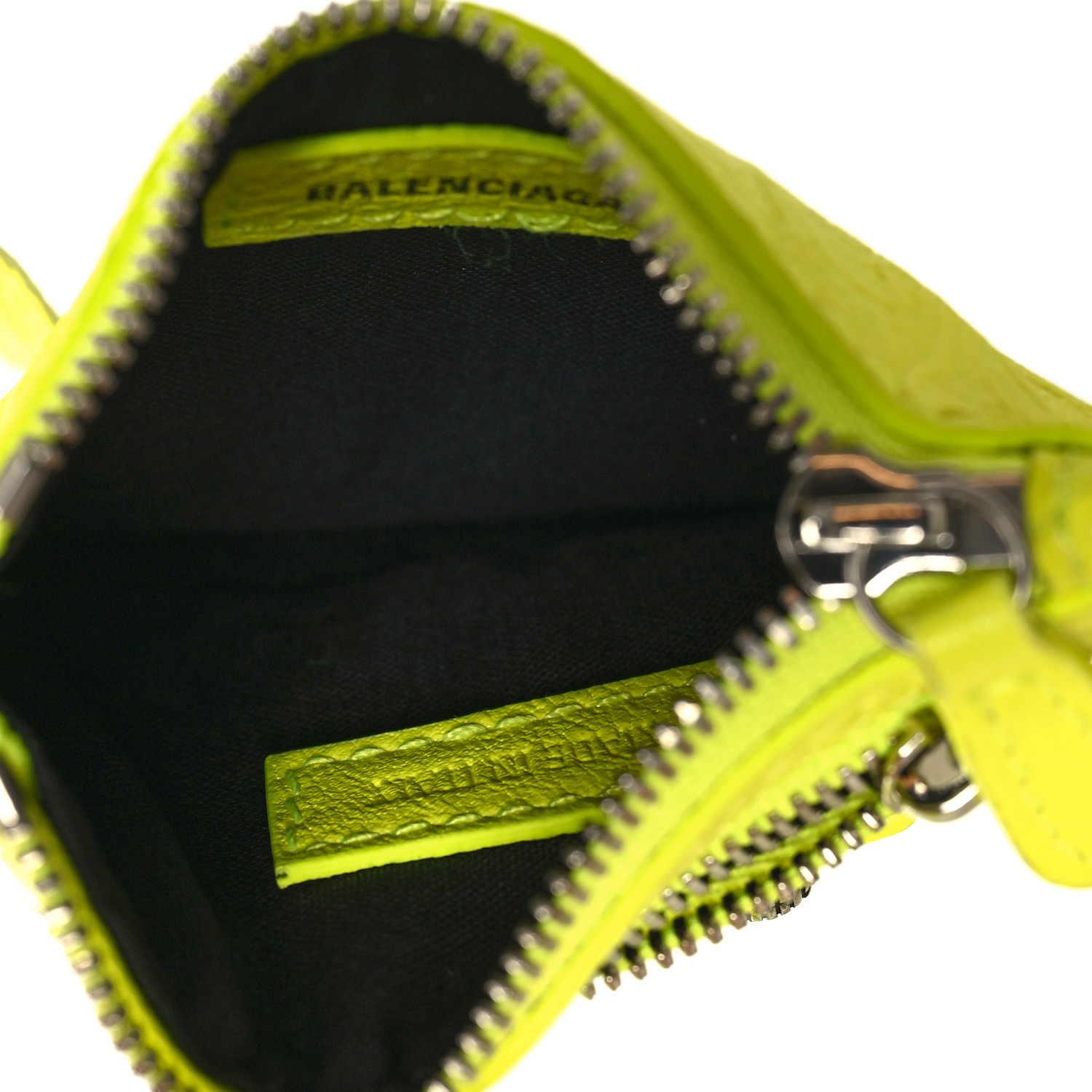 BALENCIAGA Agneau Arena Le Cagole Shoulder Bag XS Fluo