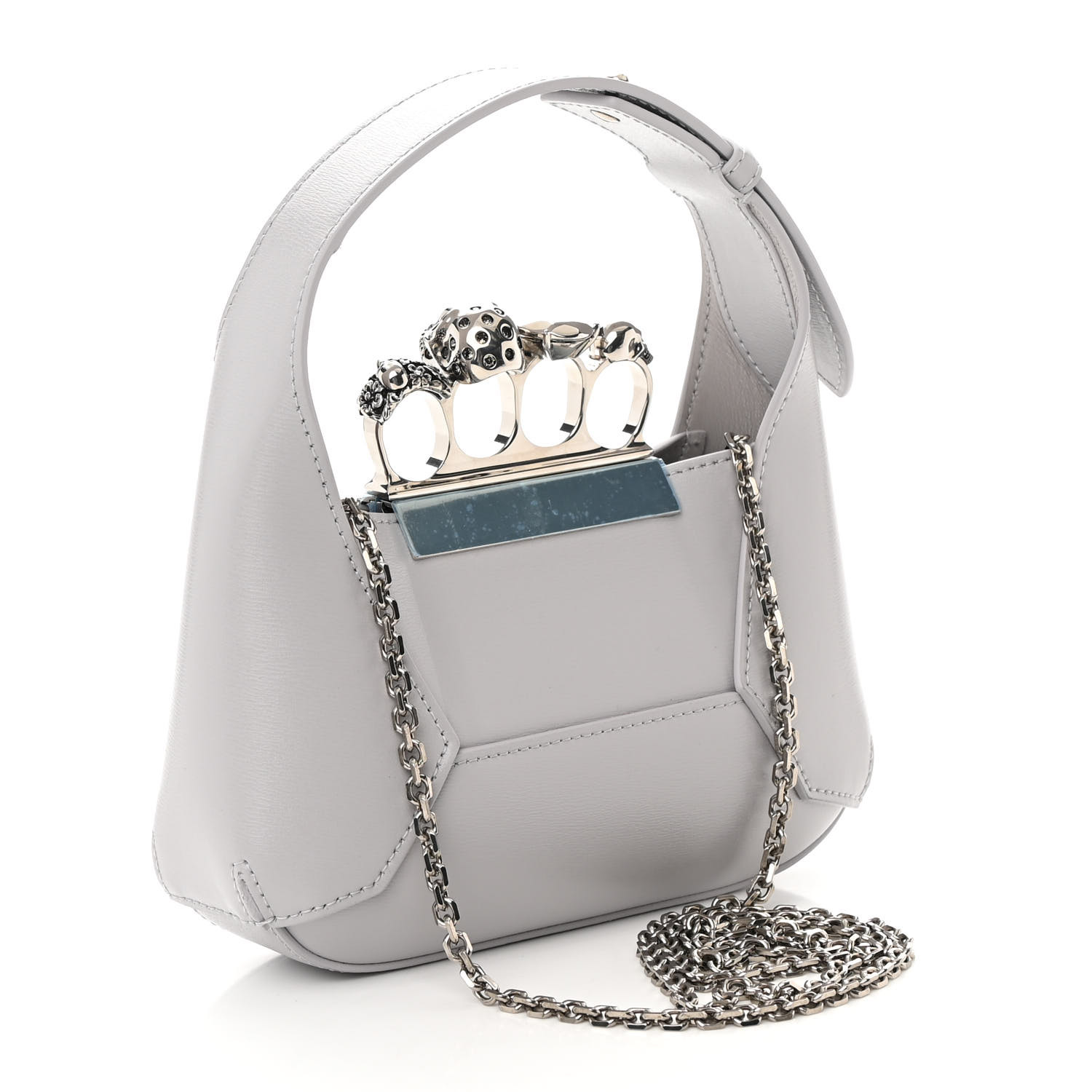 ALEXANDER MCQUEEN Calfskin Mini The Jeweled Hobo Dust 3