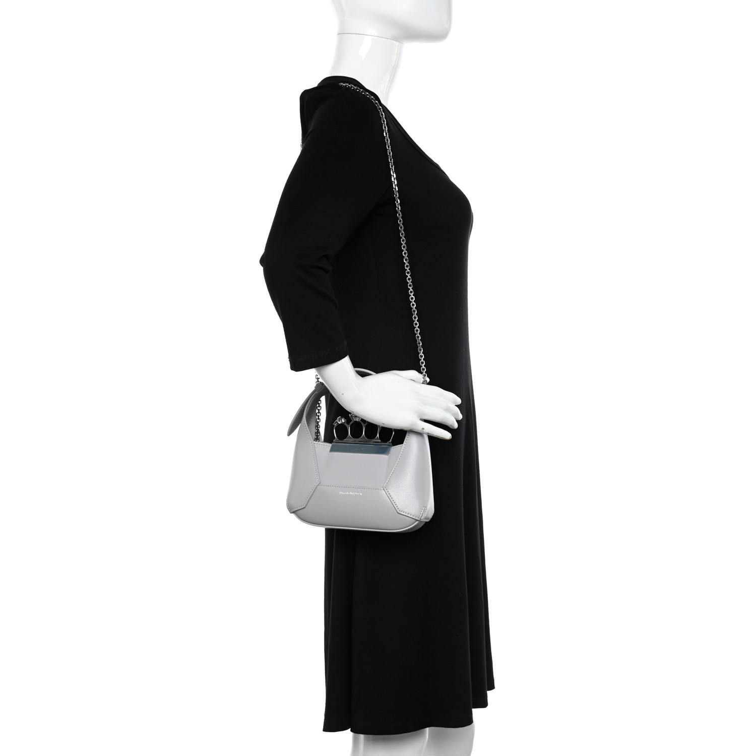ALEXANDER MCQUEEN Calfskin Mini The Jeweled Hobo Dust 2