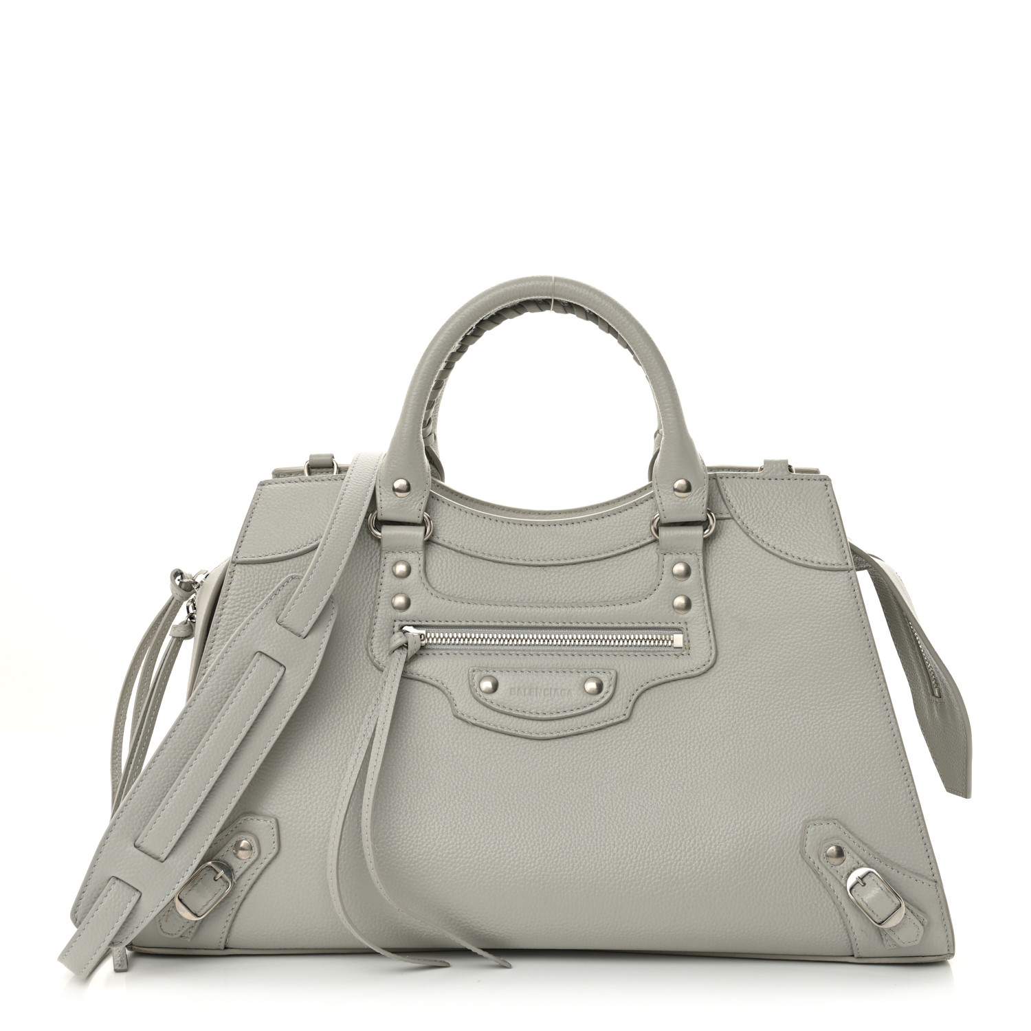 BALENCIAGA Grained Calfskin Silver Hardware Neo Classic City