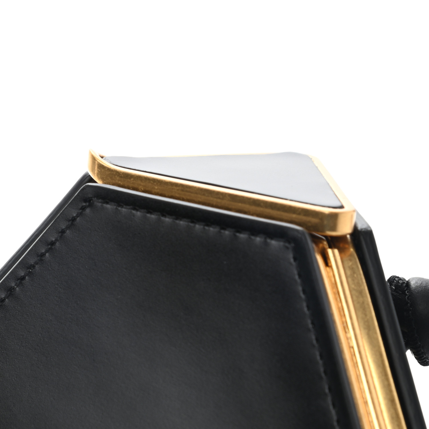 BOTTEGA VENETA Calfskin Pyramid Bag Black 883384 | FASHIONPHILE