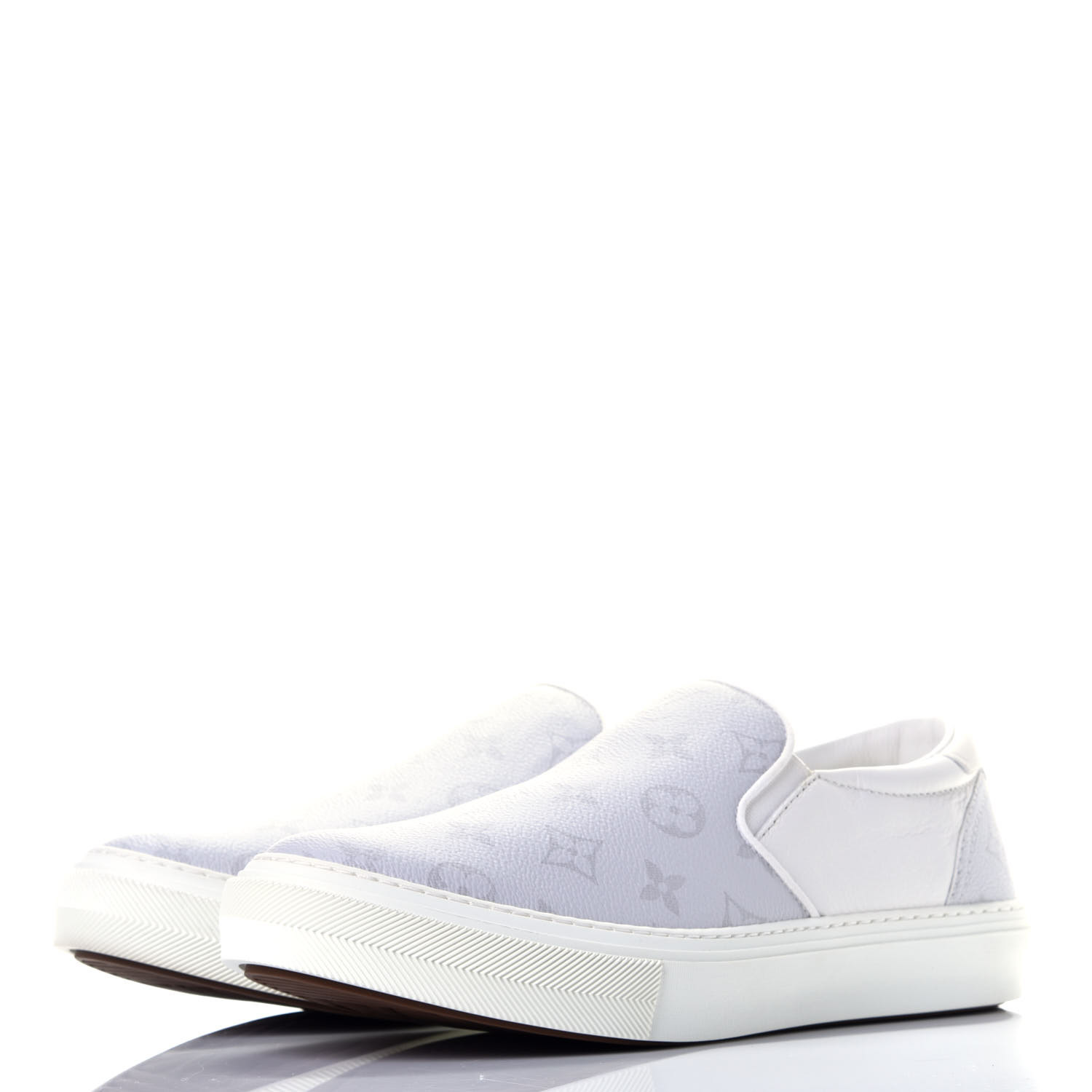 LOUIS VUITTON Monogram Mens Trocadero Slip On Sneakers 8