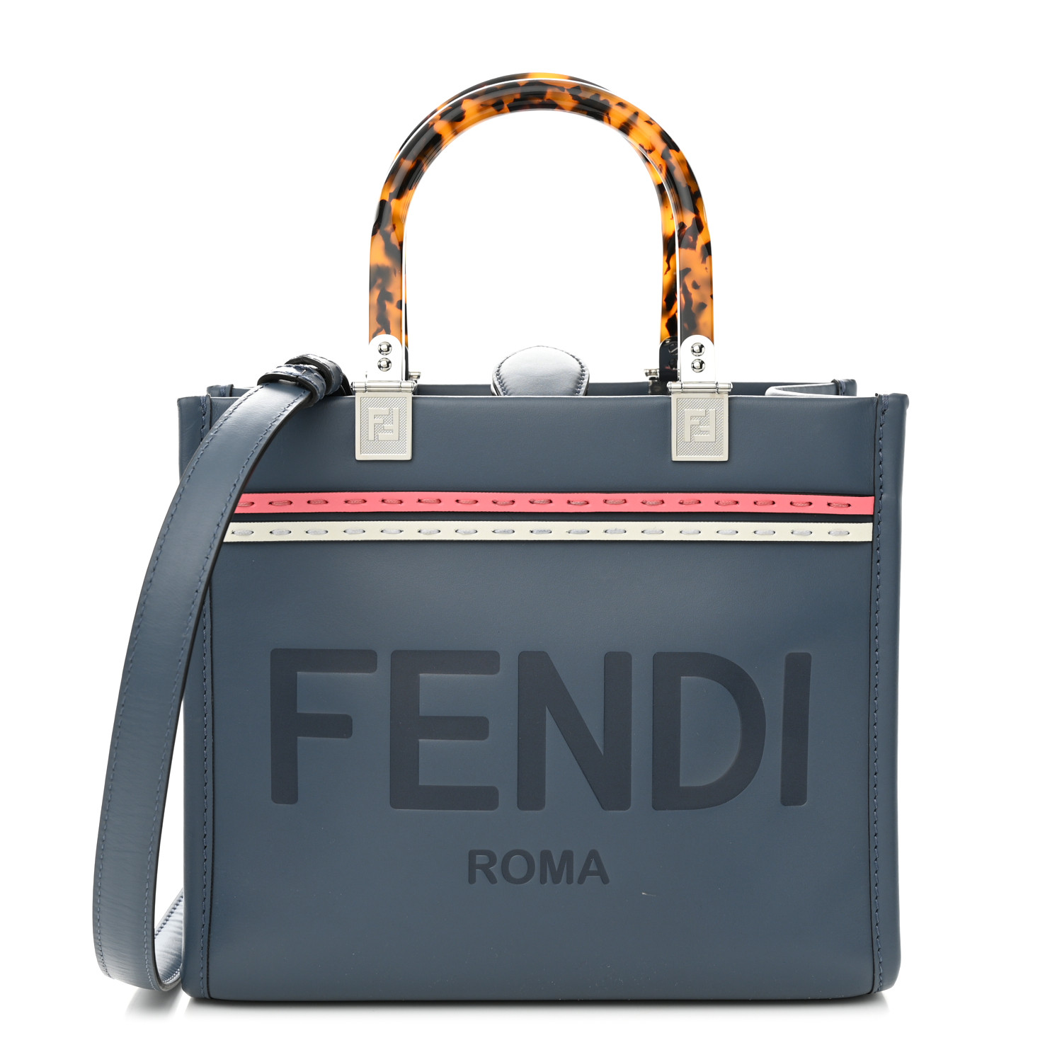 【関税&送料込】Fendi Printed Plexiglass And l Forever F FENDI X VERSACE Calfskin Plexiglass Fendace FF Baroque Print