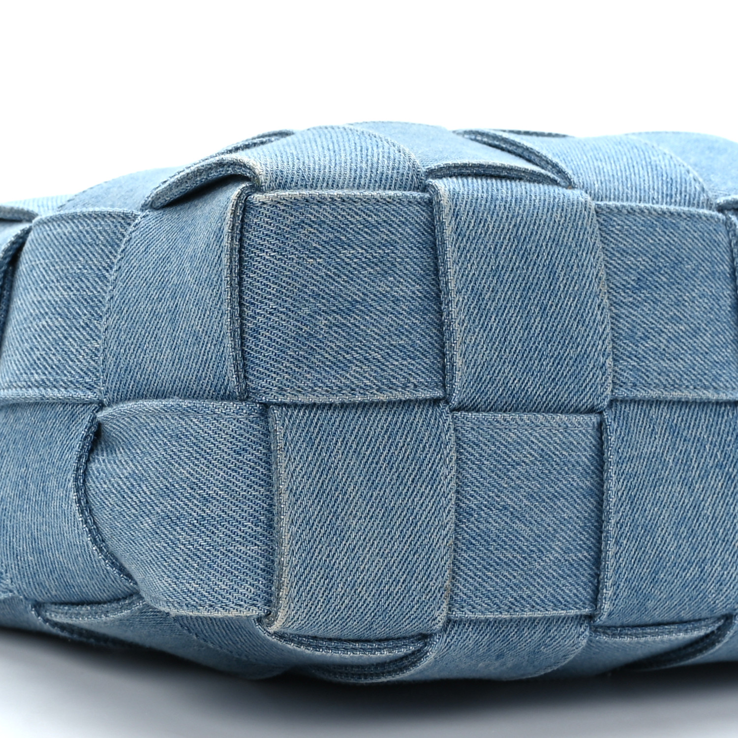 BOTTEGA VENETA Denim Maxi Intrecciato Brick Cassette Bag