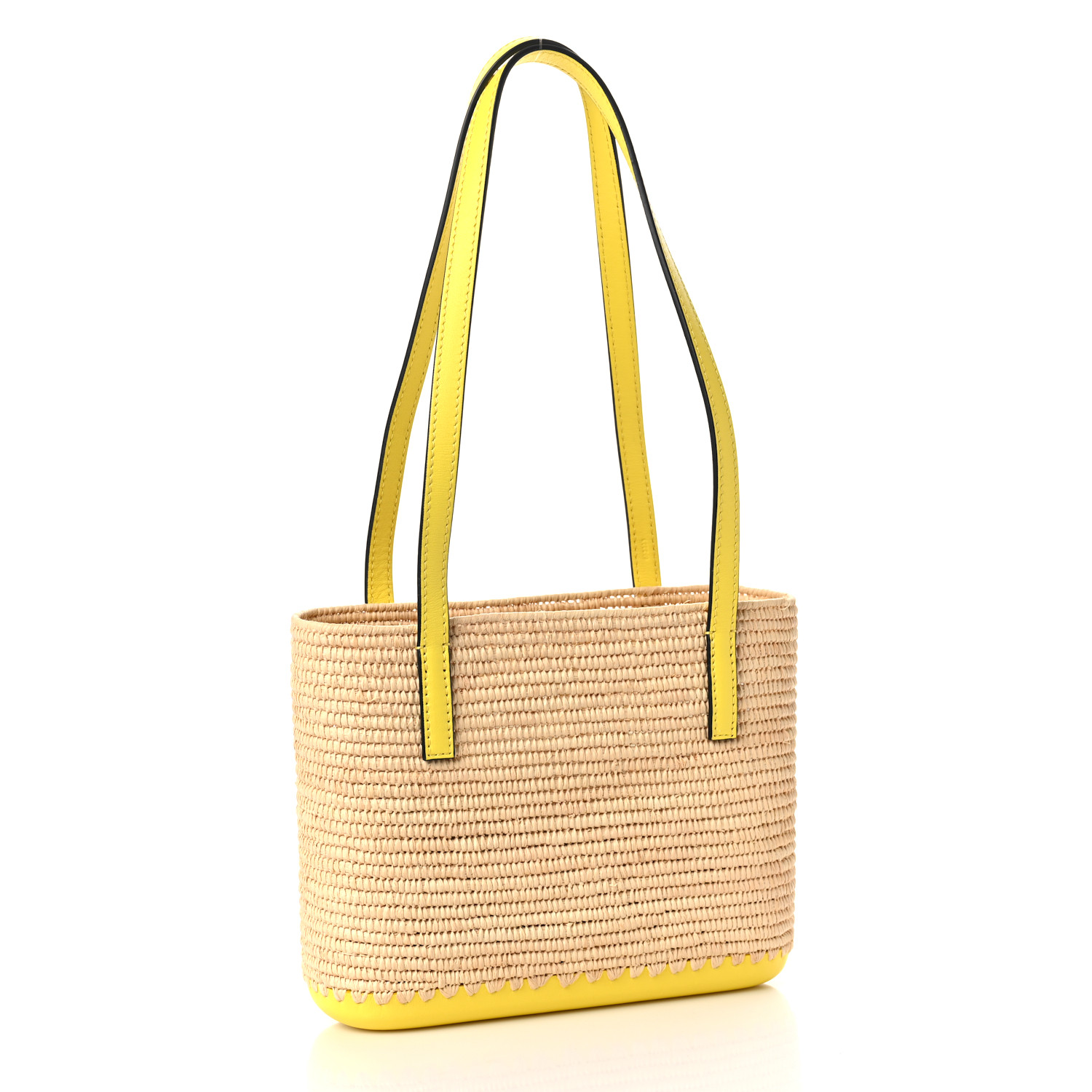 ★関税込み★ LOEWE anagram basket bag Small Anagram Basket bag in iraca palm and calfskin Beige