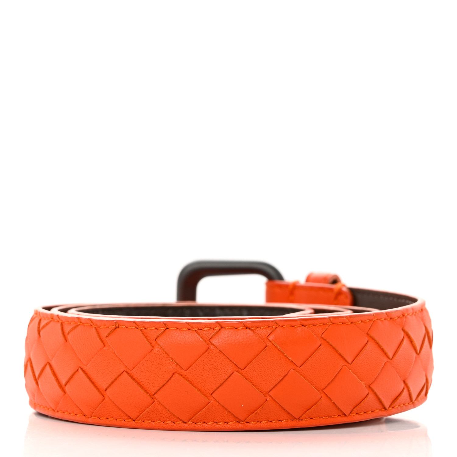 BOTTEGAVENETA イントレチャート ベルト 80cm32IN BOTTEGA VENETA Nappa Intrecciato Belt 90 36 Orange 1306349