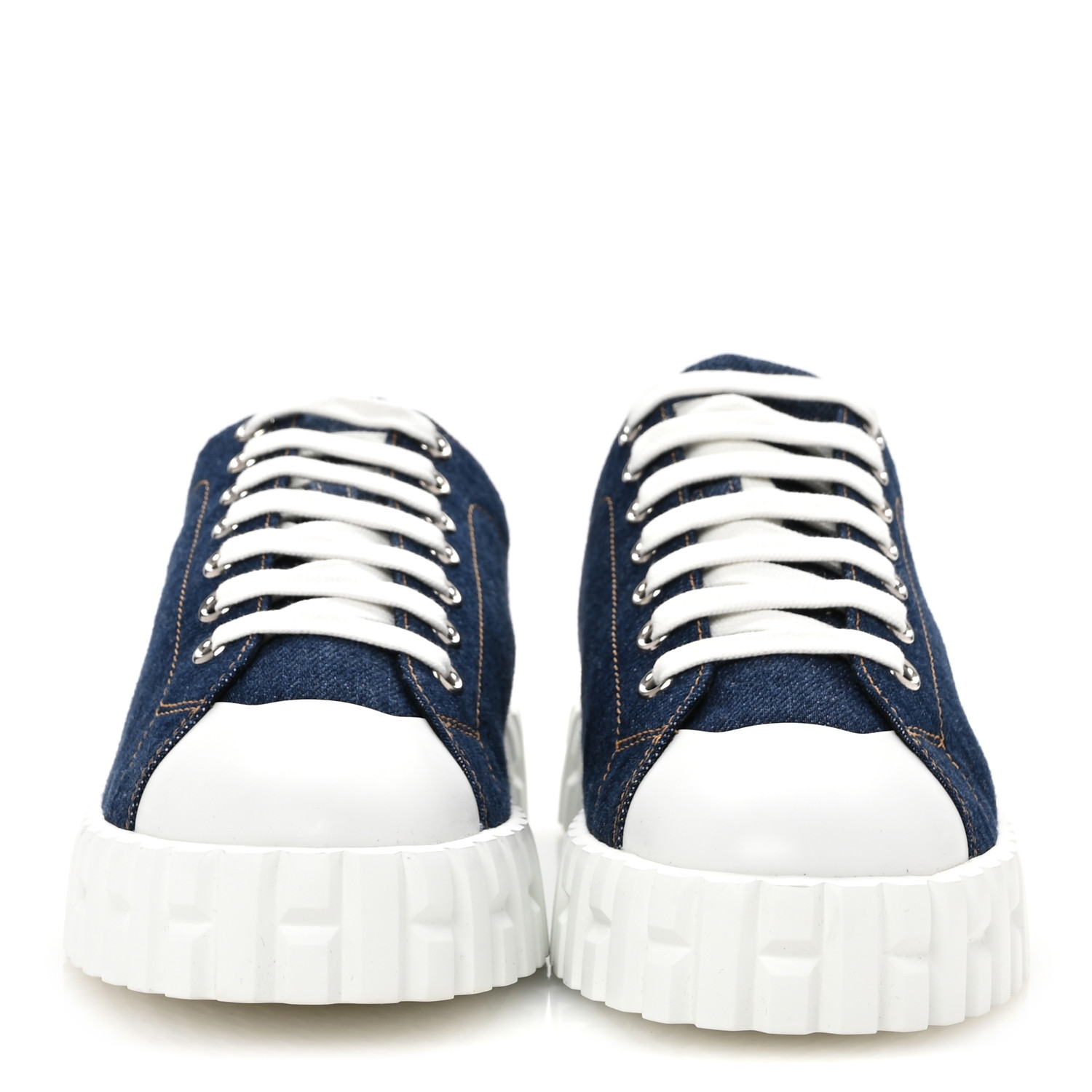 HERMES Denim Womens Cross Sneakers 37 Bleu 1697269