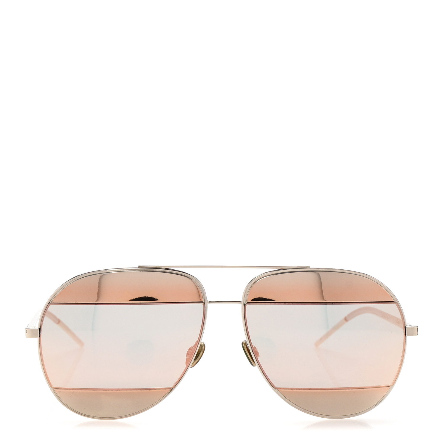 CHRISTIAN DIOR Split 1 Aviator Sunglasses Silver Blue