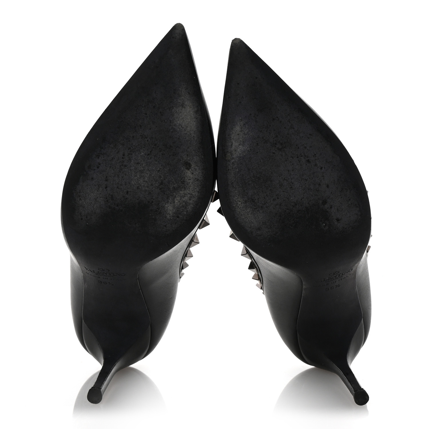 VALENTINO GARAVANI Nappa Rockstud 100mm Pumps 36.5 Black