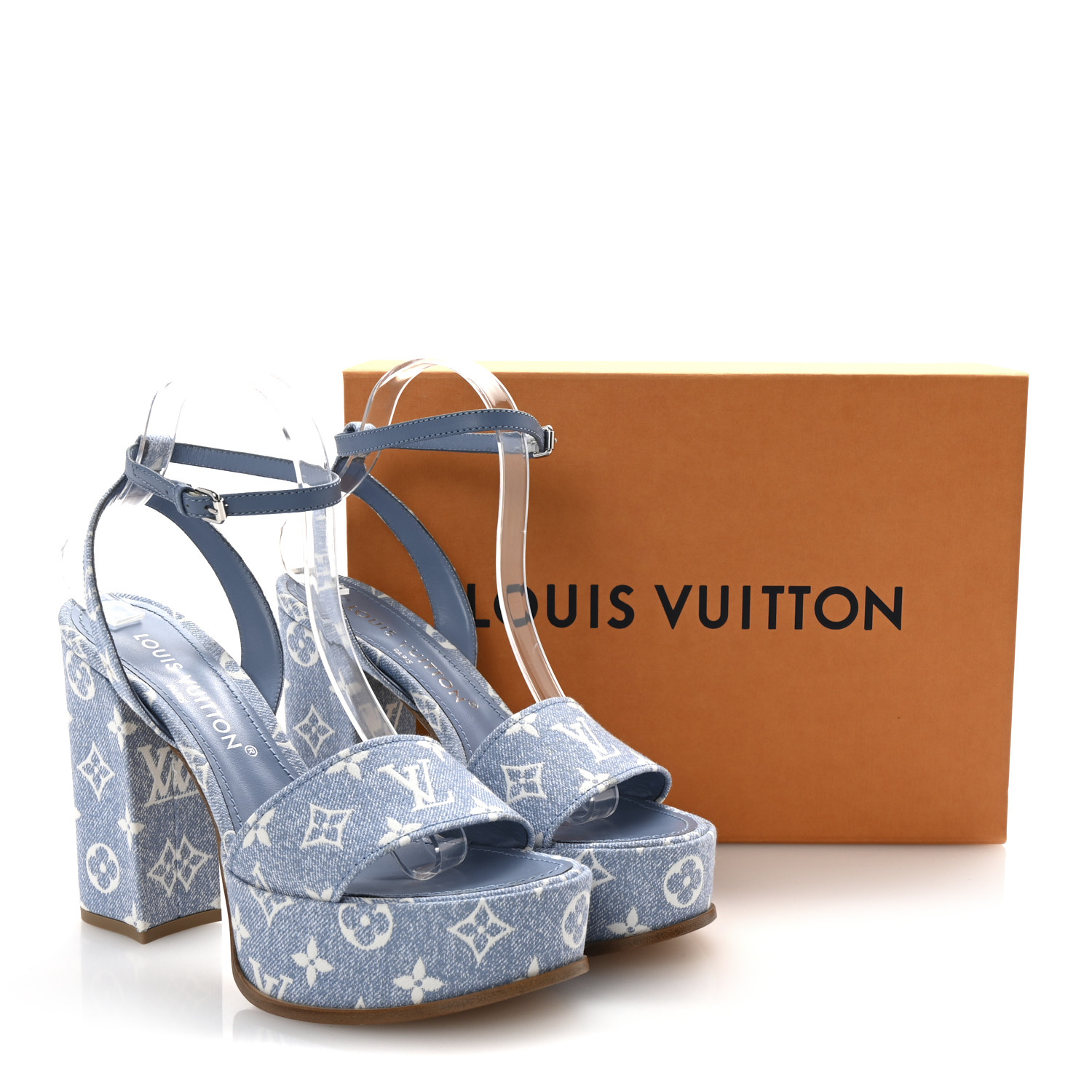 Louis Vuitton デニム プラットフォームサンダル 35 22.5 Louis Vuitton デニム プラットフォームサンダル 35 22.5 - メルカリ