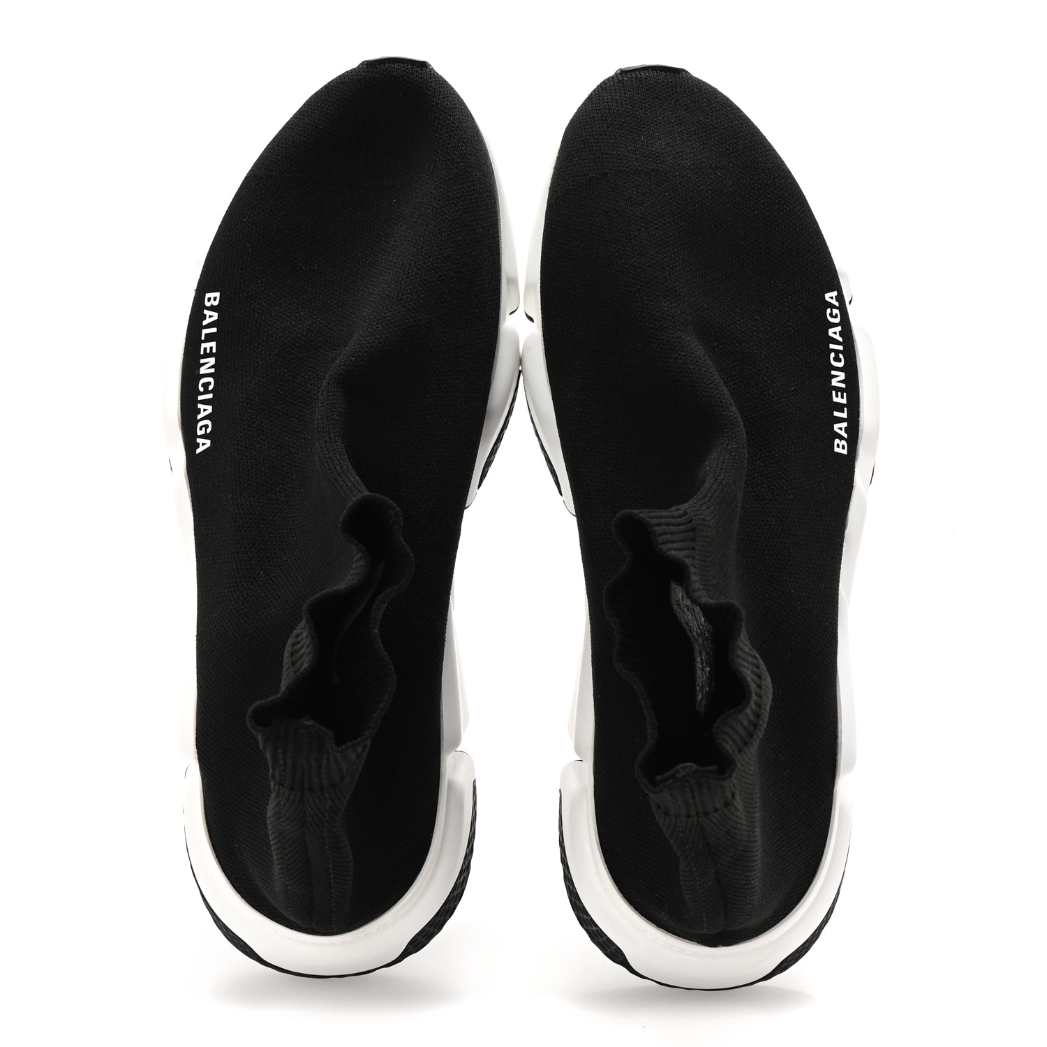 balenciaga ニット　S BALENCIAGA Neoprene Knit Mens Speed Sneakers 39 Black White