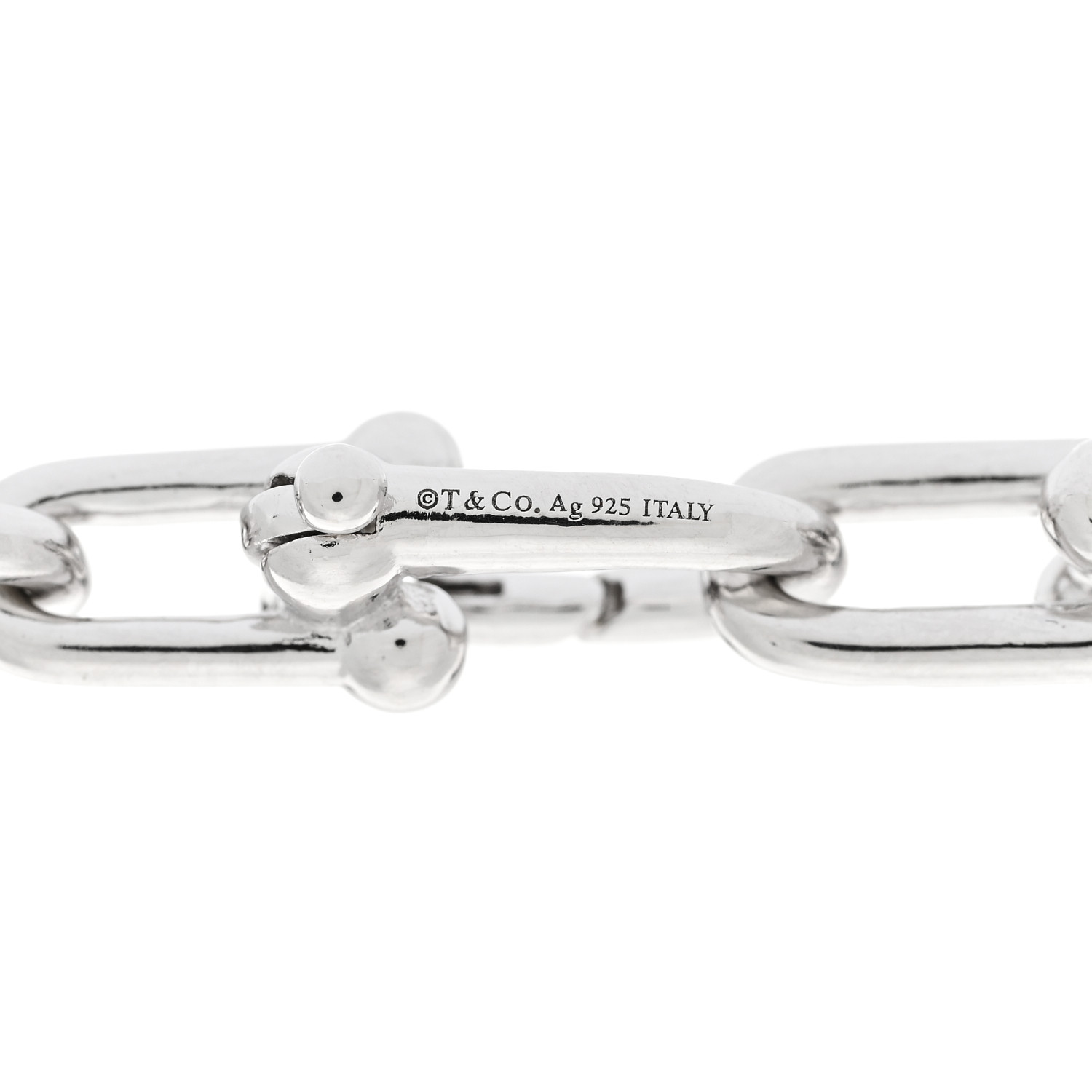 TIFFANY Sterling Silver HardWear Graduated Link Necklace