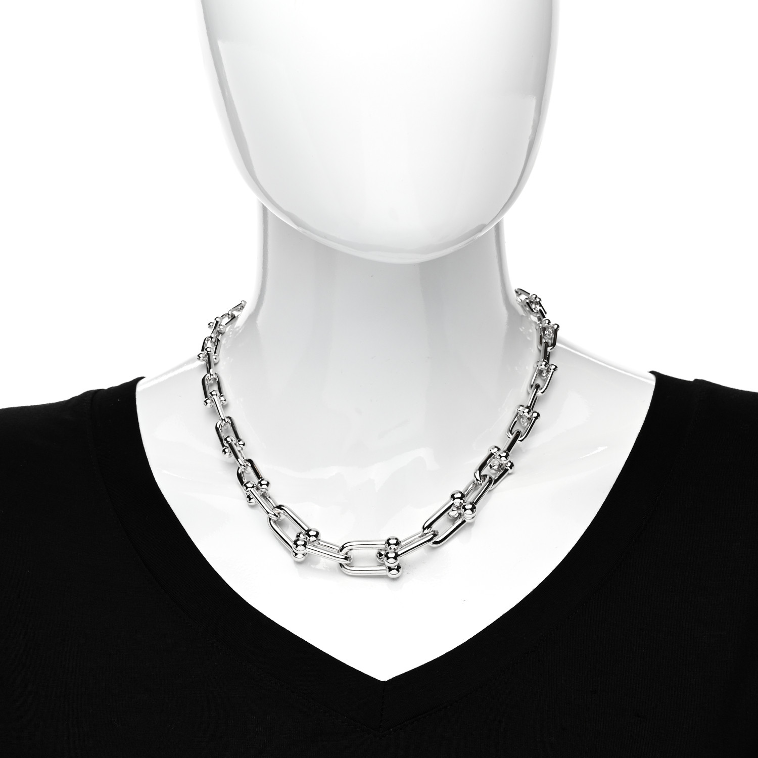 ネックレス・ペンダント Graduated Link Necklace in High-polished Sterling Silver Tiffany Forge Graduated Link Necklace in High-polished