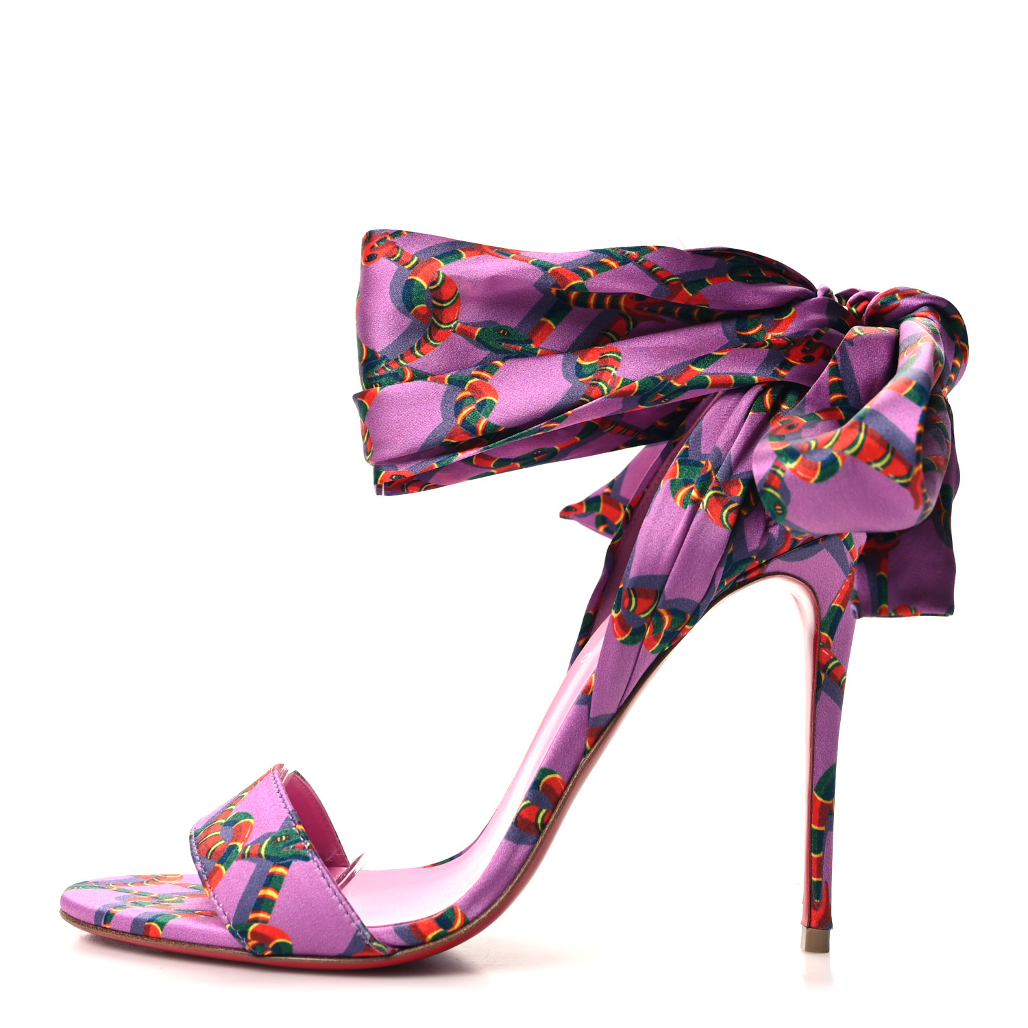 サンダル・ミュール Christian Louboutin Pyra Du Desert 30 crepe satin sandals Pyra Du Desert 30 crêpe satin sandals in pink - Christian